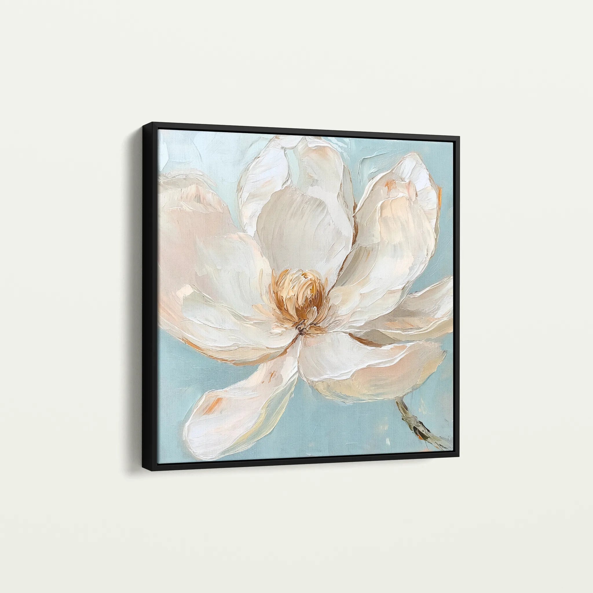 Floral 1353 Canvas Art 60 x 60 cm / Black