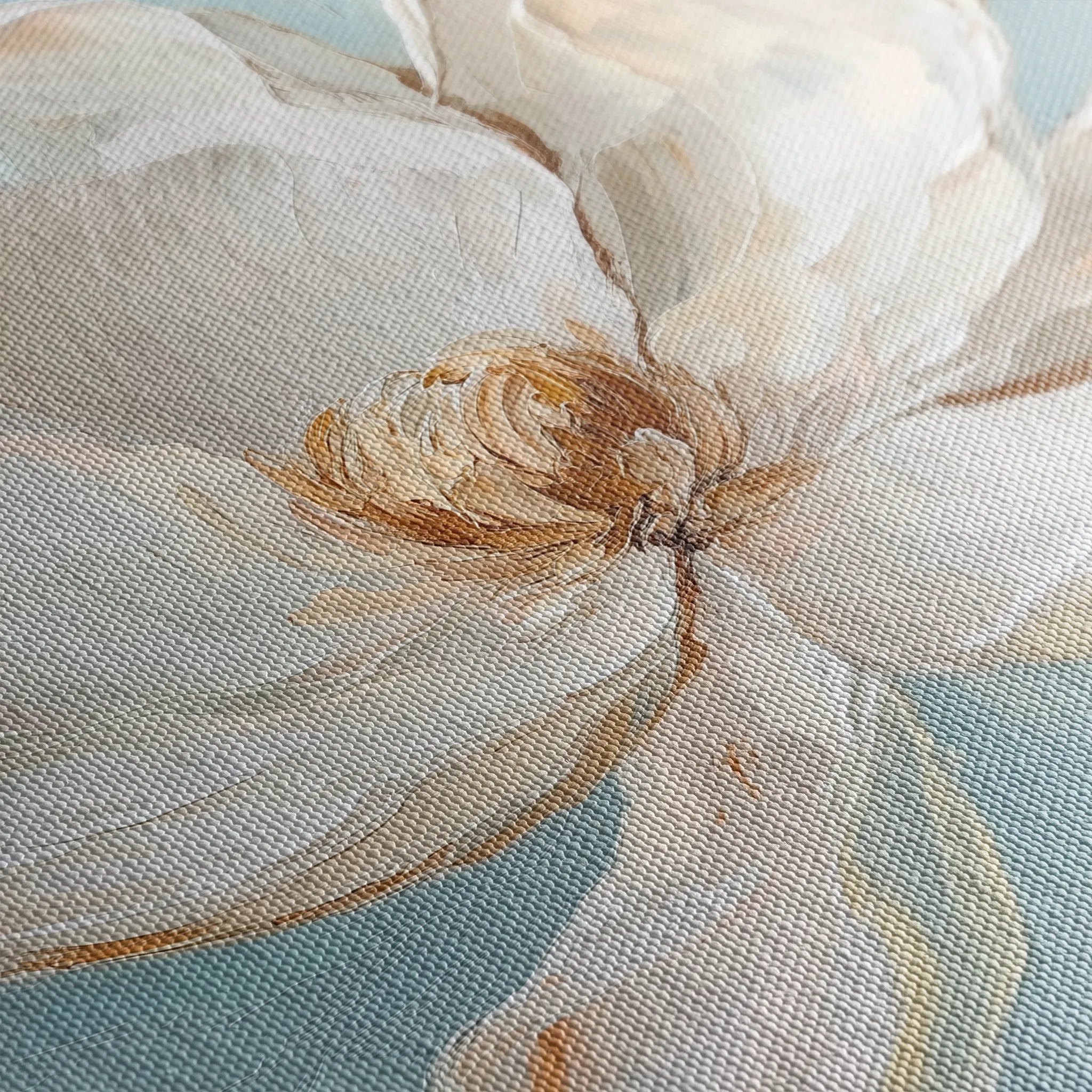 Floral 1353 Canvas Art 60 x 60 cm / Black