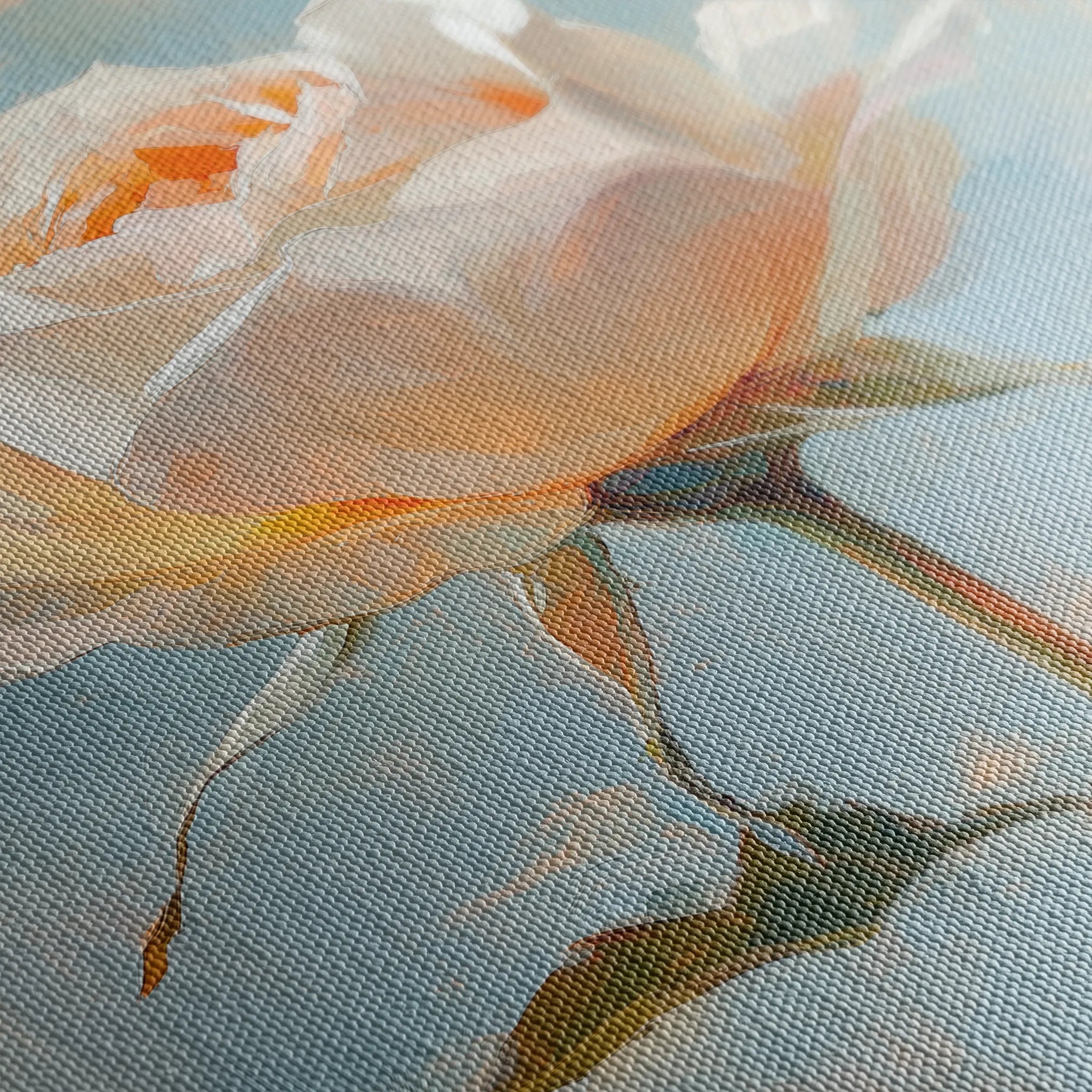Floral 1354 Canvas Art 60 x 60 cm / Black