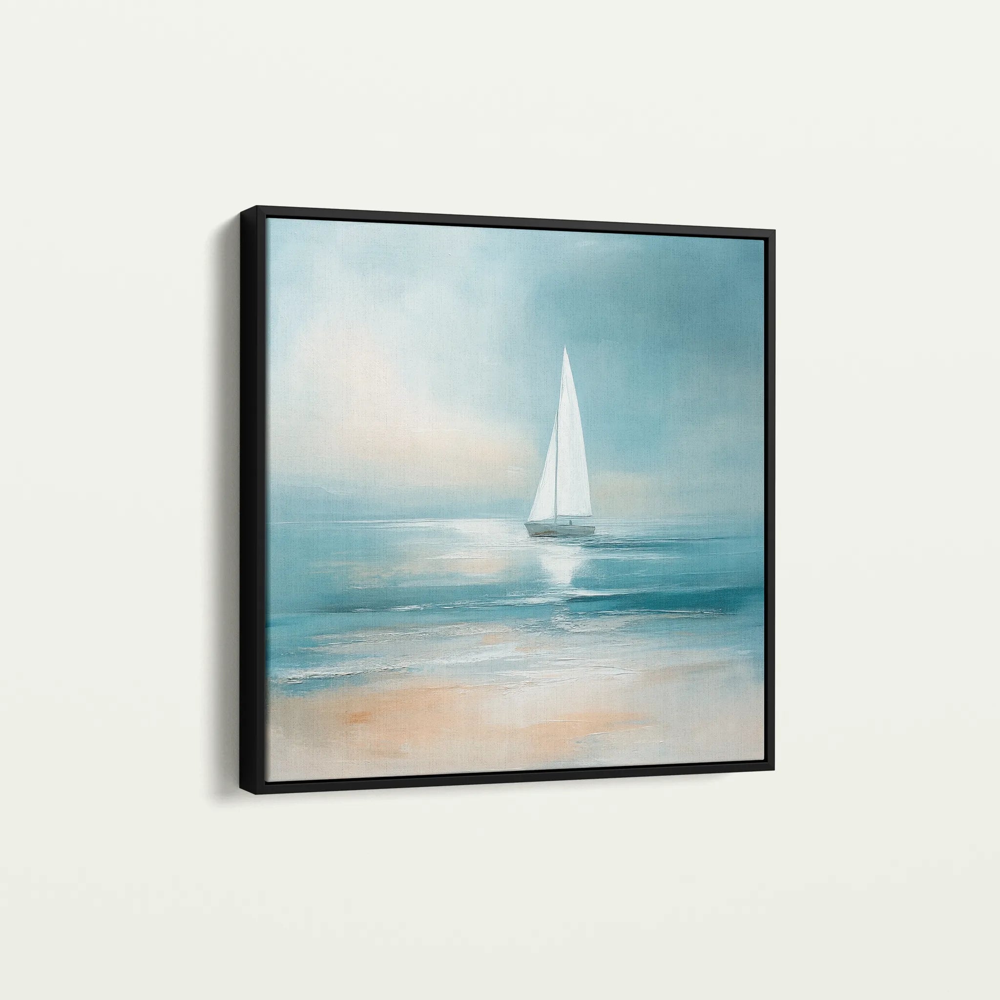 Floral 1355 Canvas Art 60 x 60 cm / Black
