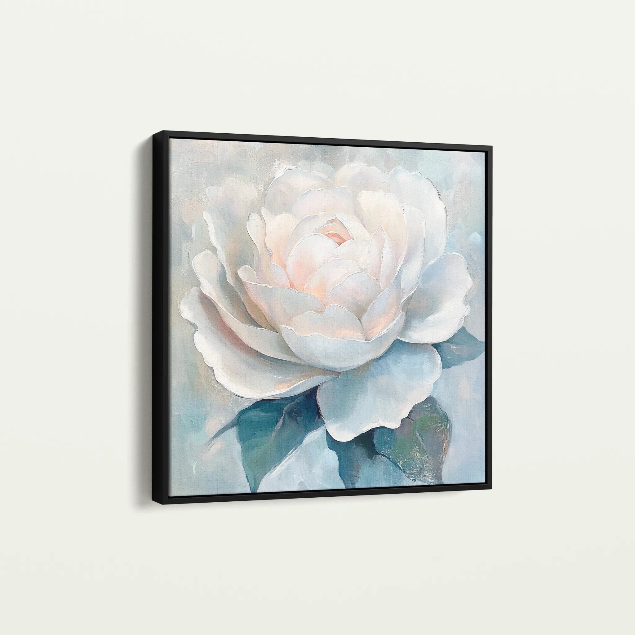 Floral 1358 Canvas Art 60 x 60 cm / Black