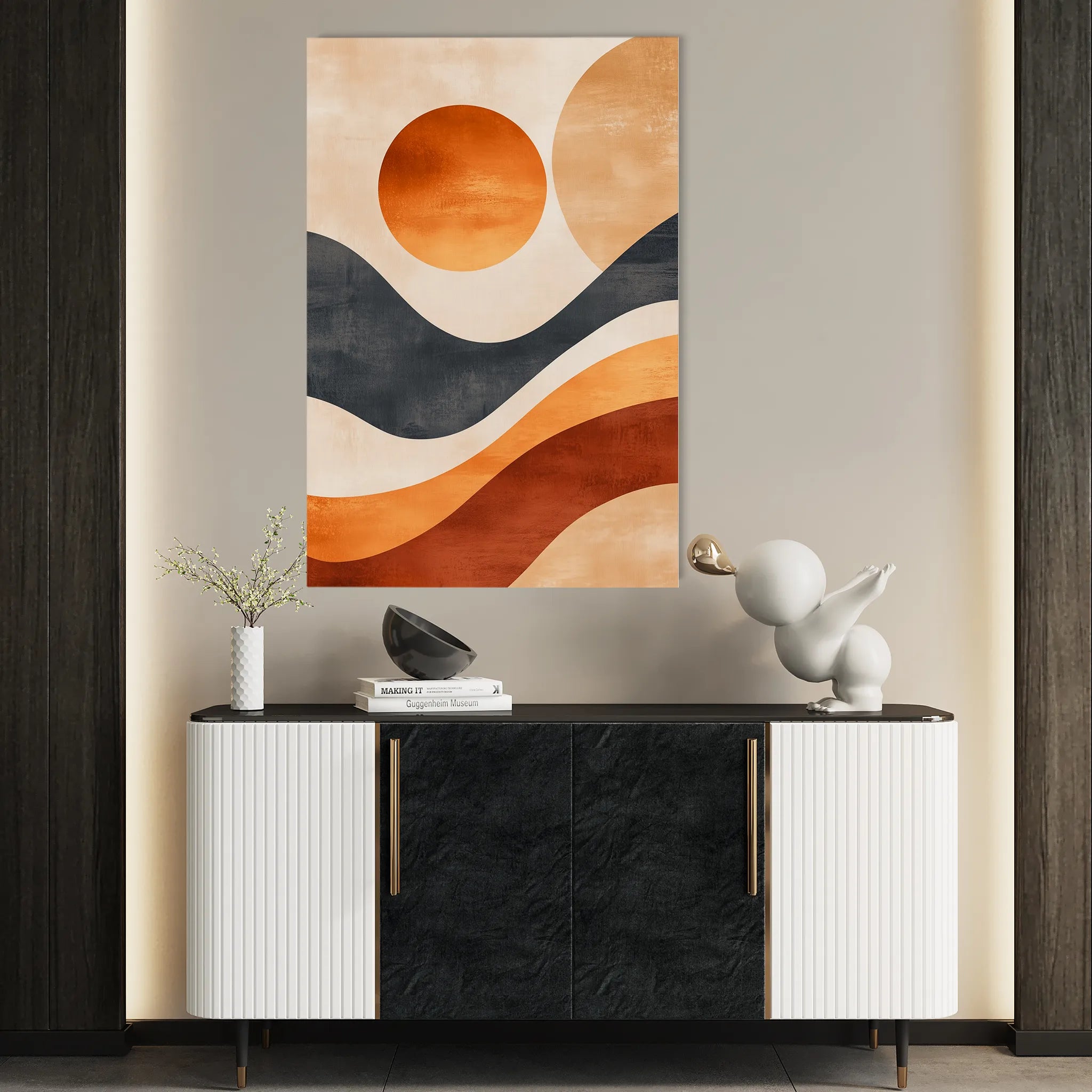 Boho 136 Canvas Art 60 x 40 cm / Black