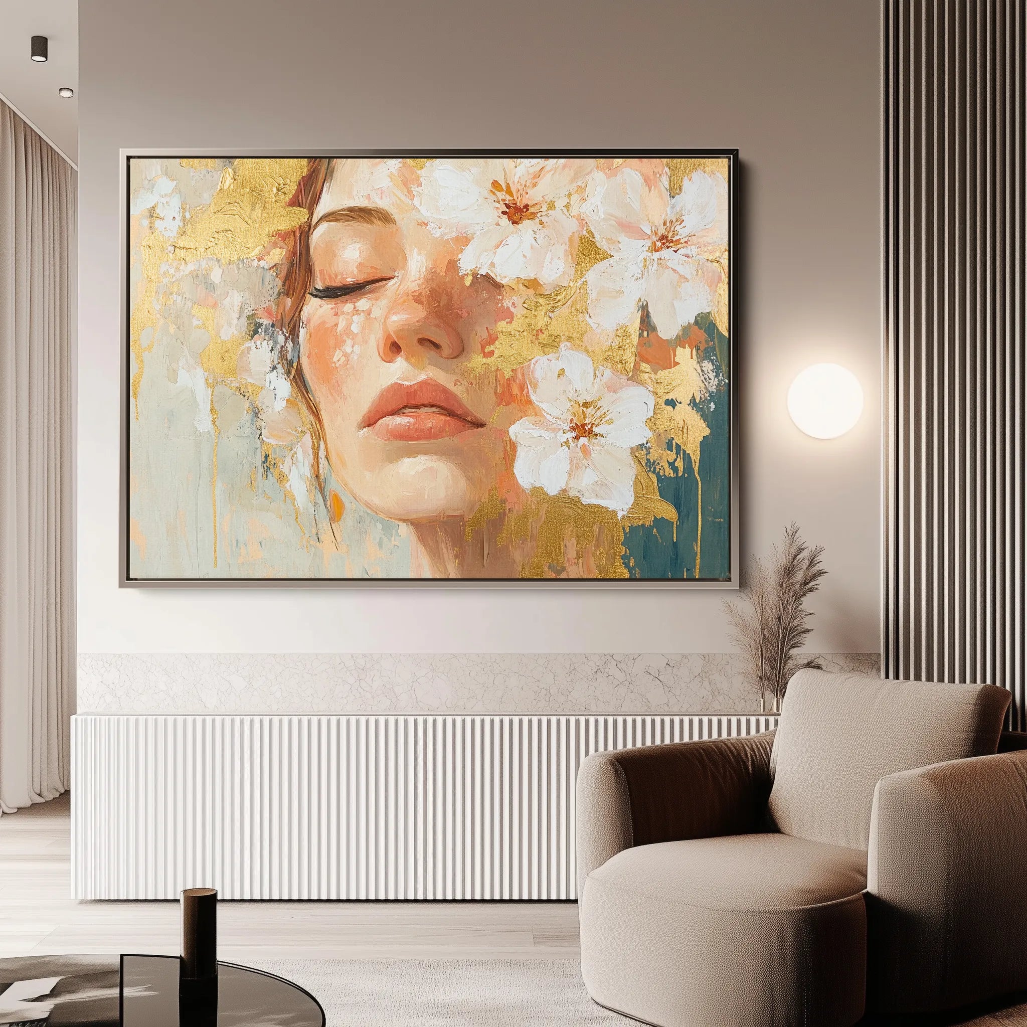 Portrait 136 Canvas Art 60 x 40 cm / Black