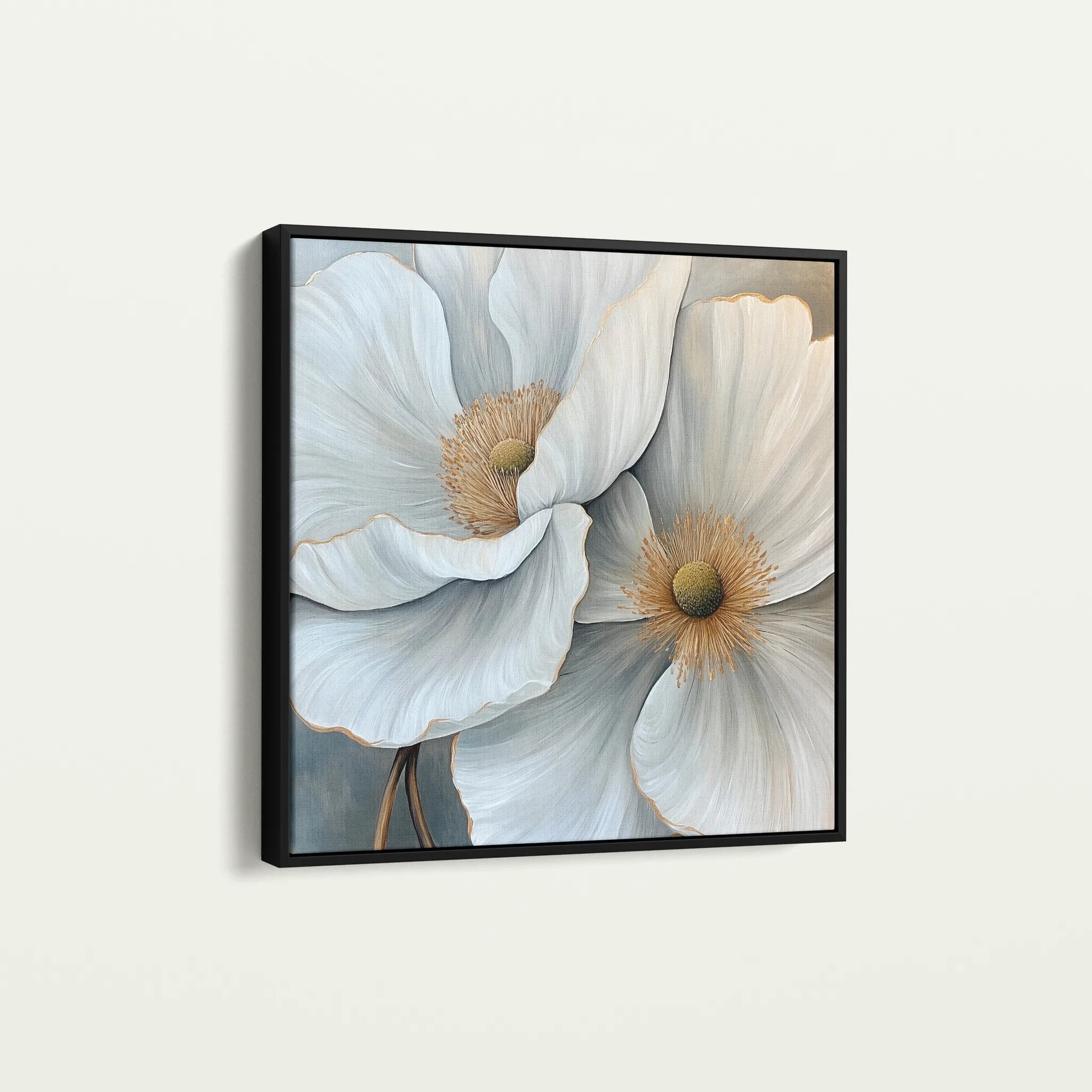 Floral 1360 Canvas Art 60 x 60 cm / Black