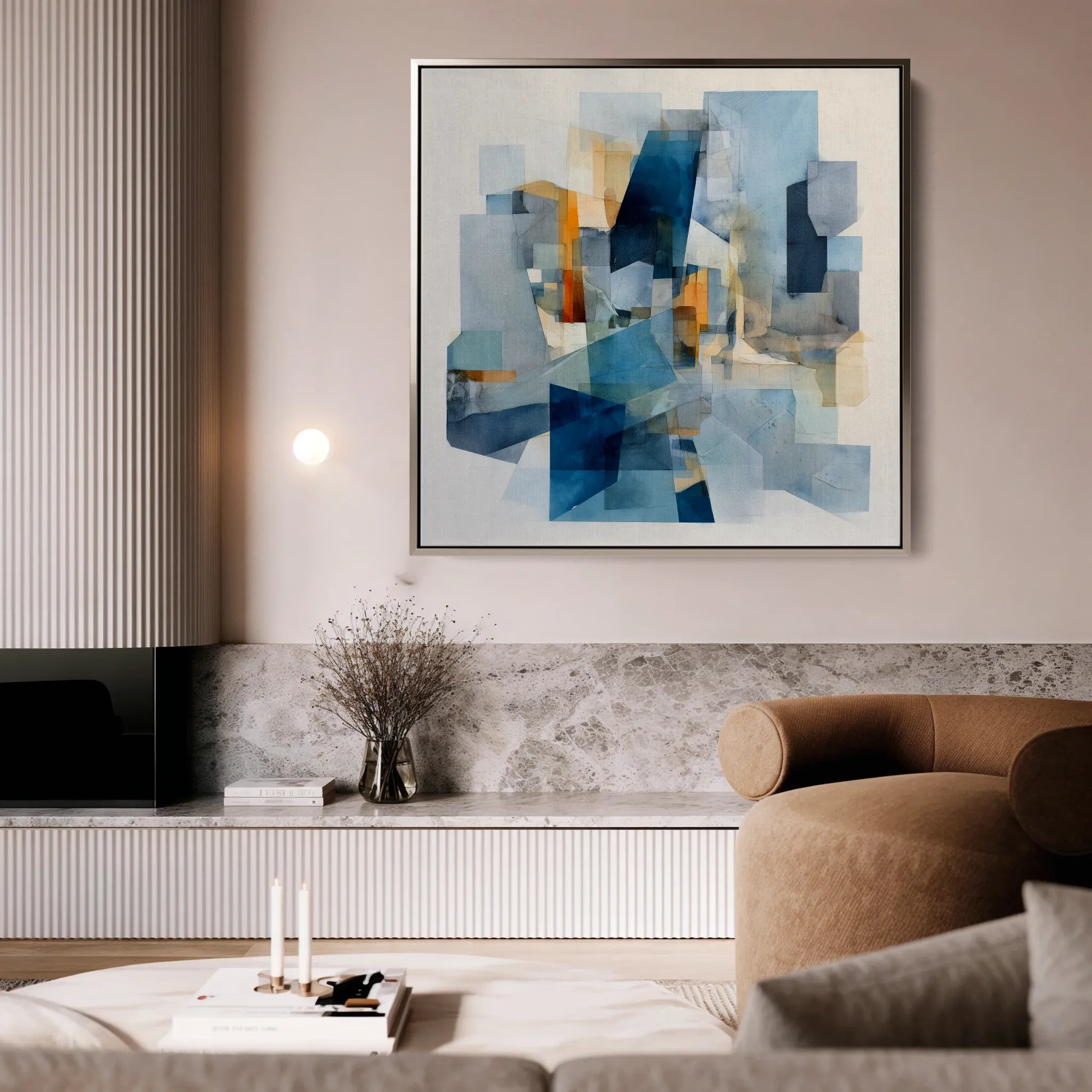 Abstract 1361 Canvas Art 60 x 60 cm / Black