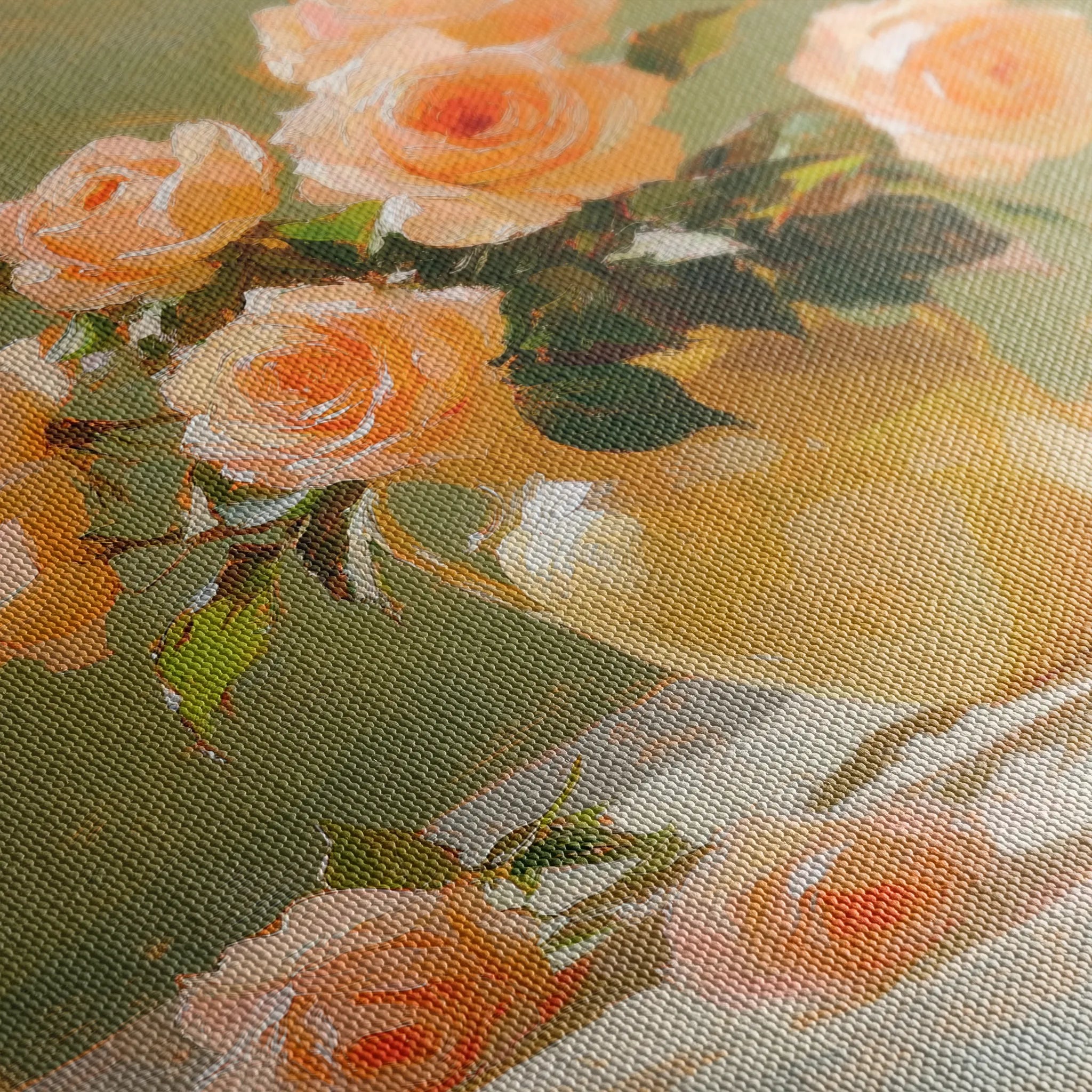 Floral 1363 Canvas Art 60 x 60 cm / Black