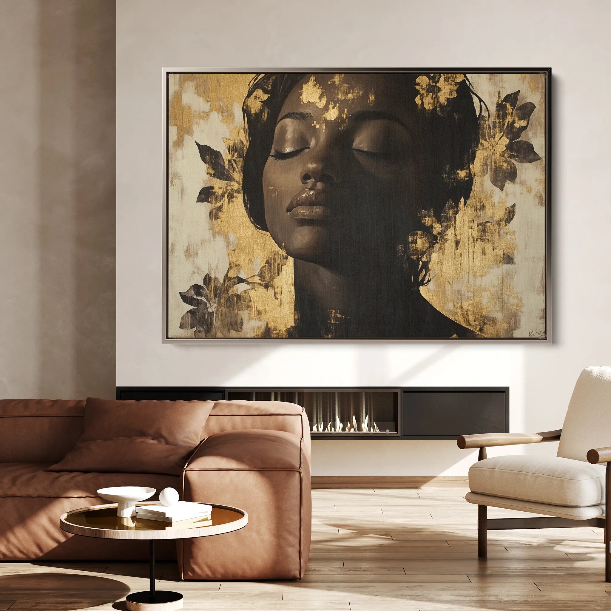 Portrait 137 Canvas Art 60 x 40 cm / Black
