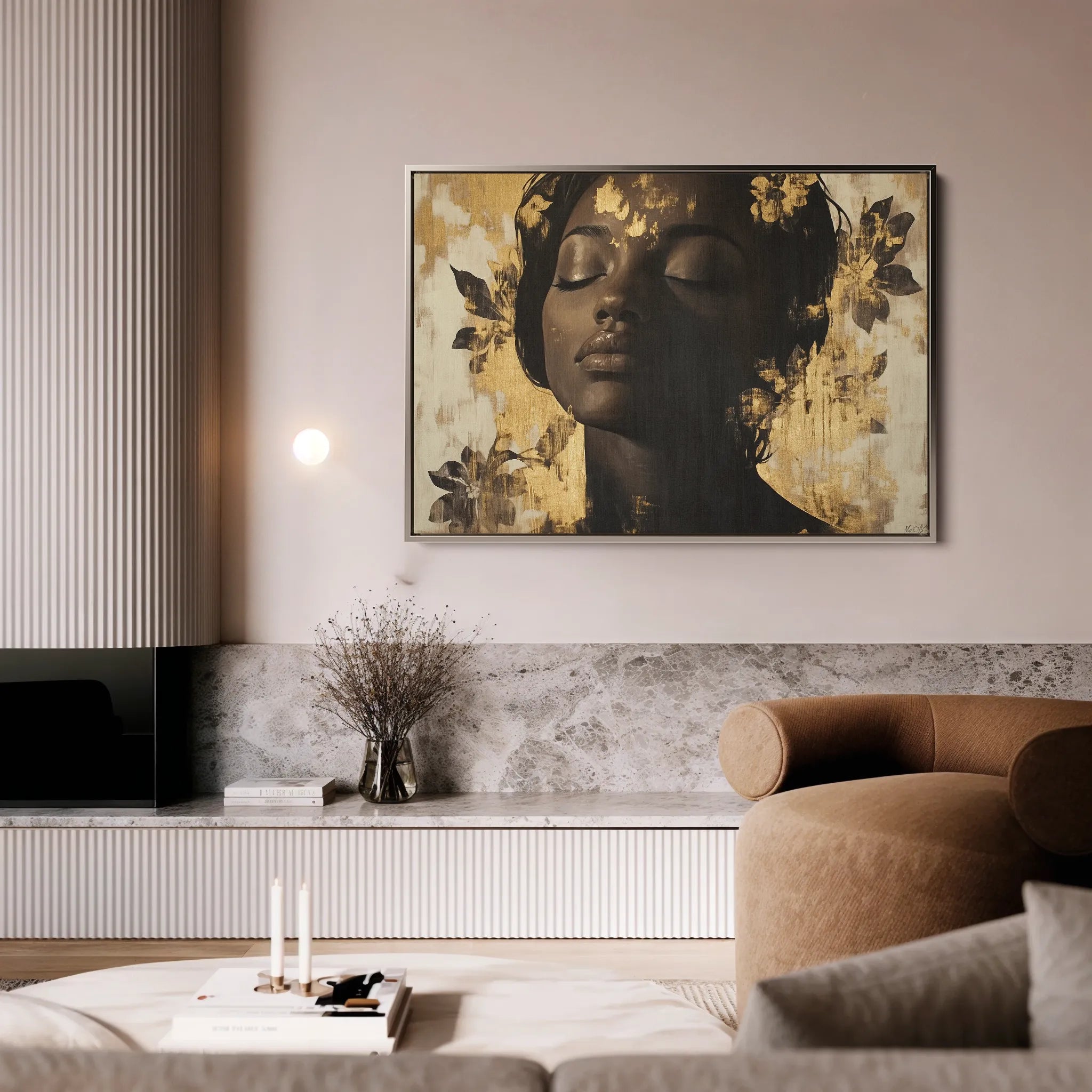 Portrait 137 Canvas Art 60 x 40 cm / Black