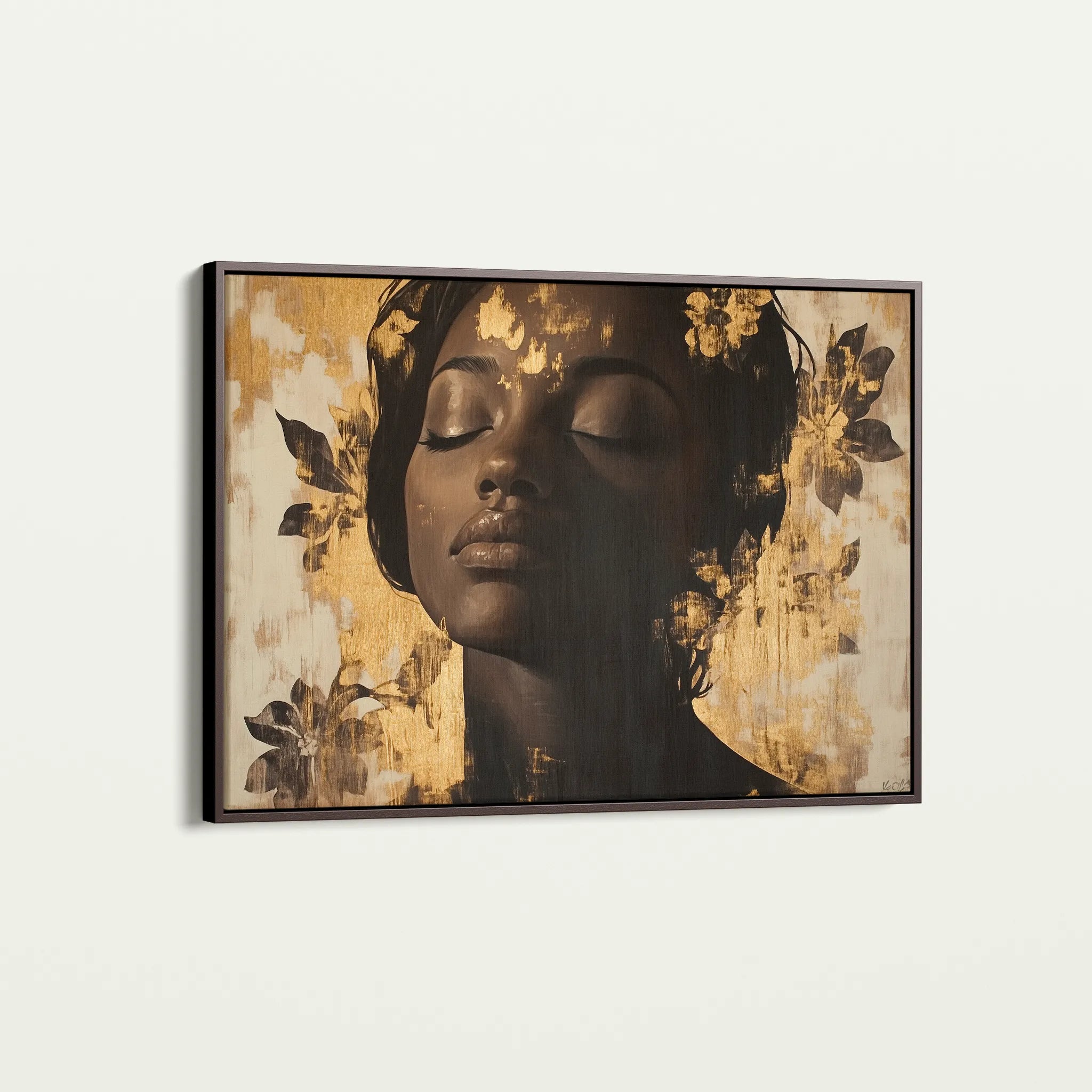 Portrait 137 Canvas Art 60 x 40 cm / Black