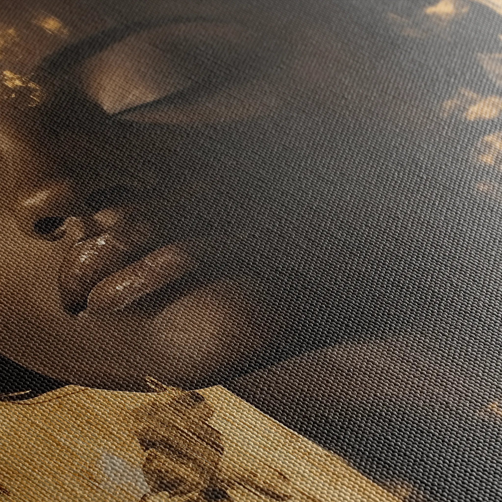 Portrait 137 Canvas Art 60 x 40 cm / Black