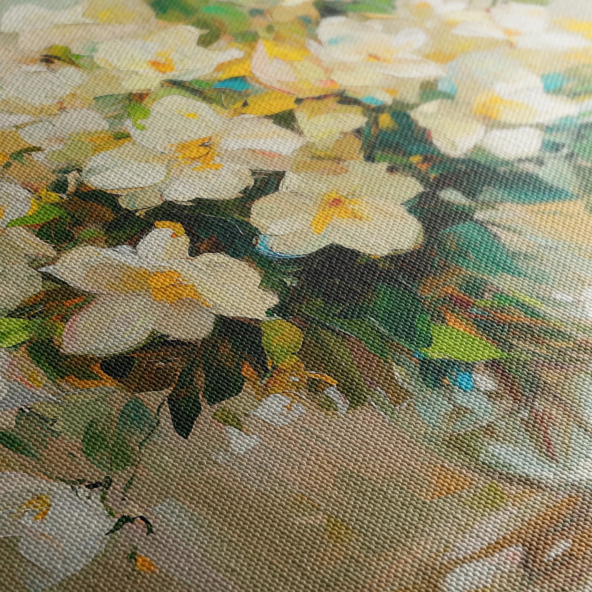 Floral 1375 Canvas Art 60 x 60 cm / Black