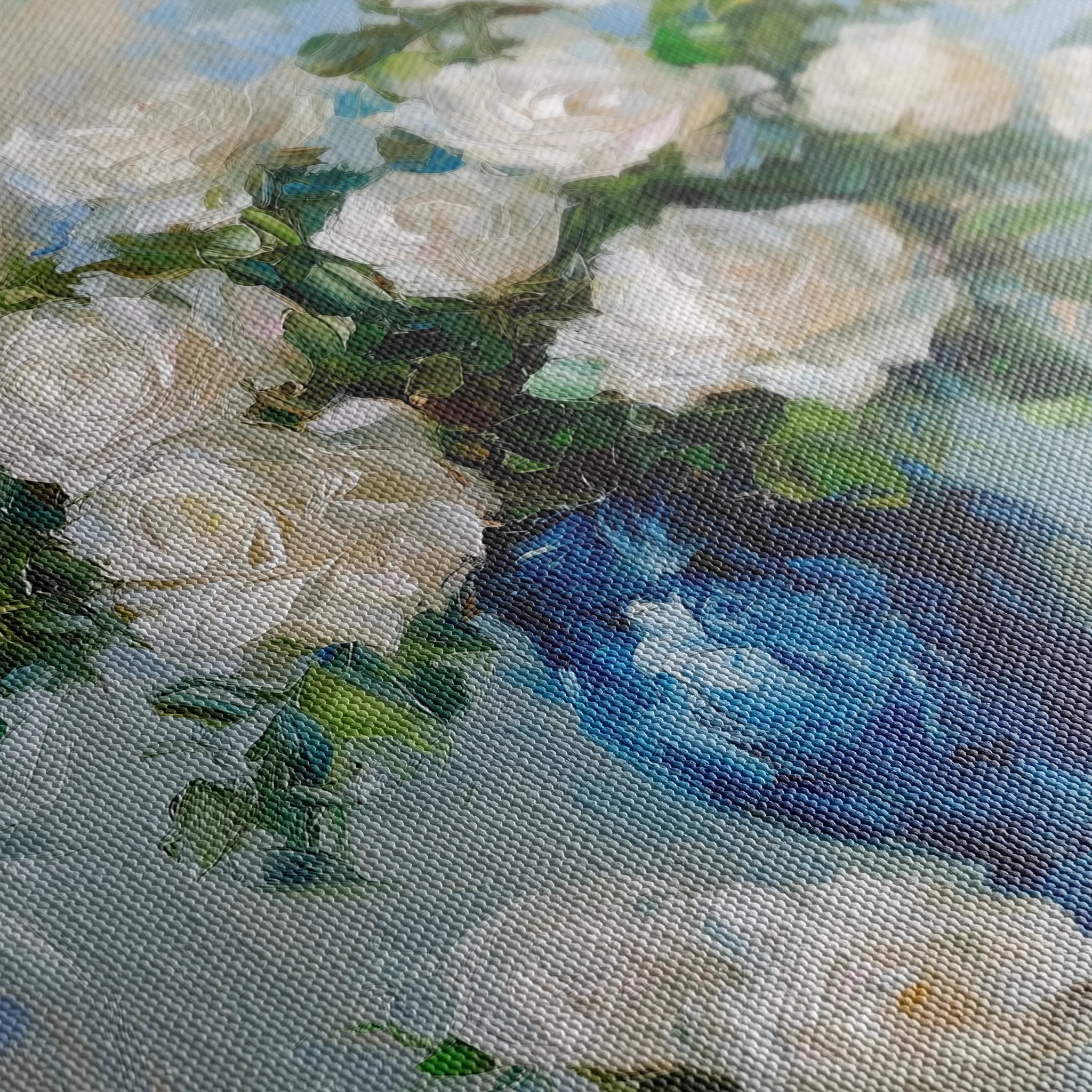 Floral 1377 Canvas Art 60 x 60 cm / Black