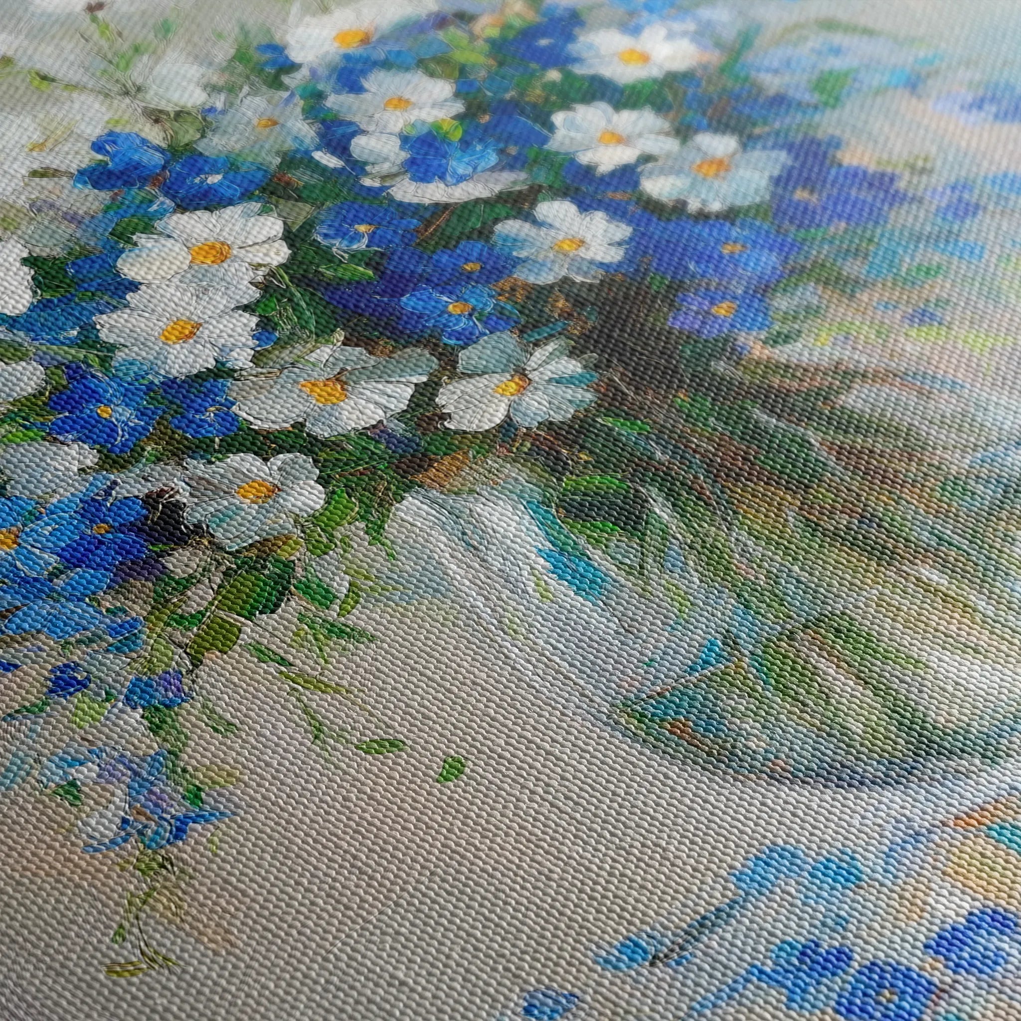 Floral 1378 Canvas Art 60 x 60 cm / Black