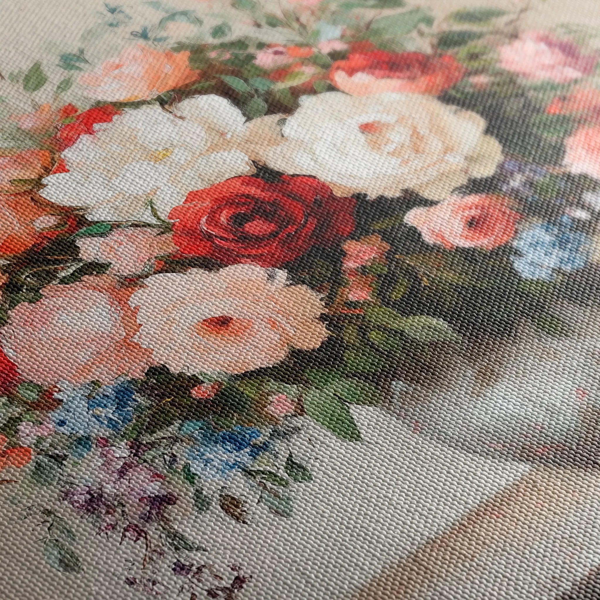Floral 1379 Canvas Art 60 x 60 cm / Black