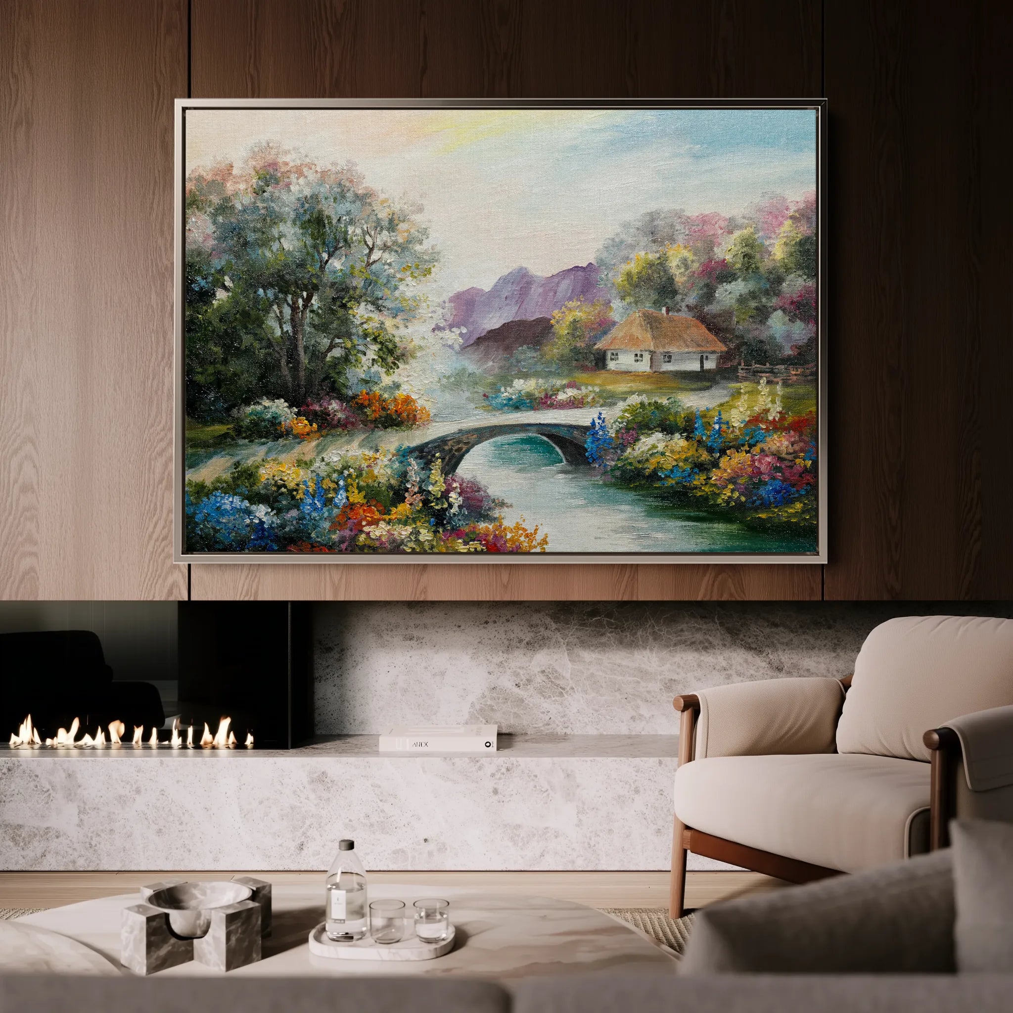 Landscape 138 Canvas Art 60 x 40 cm / Black