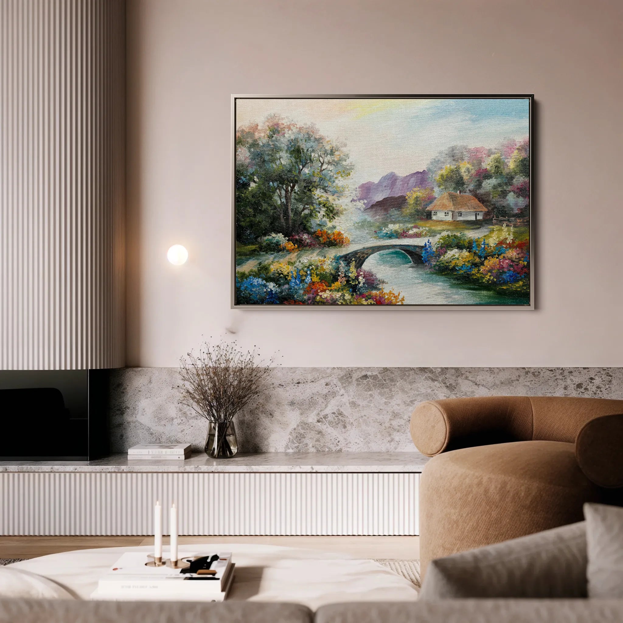 Landscape 138 Canvas Art 60 x 40 cm / Black