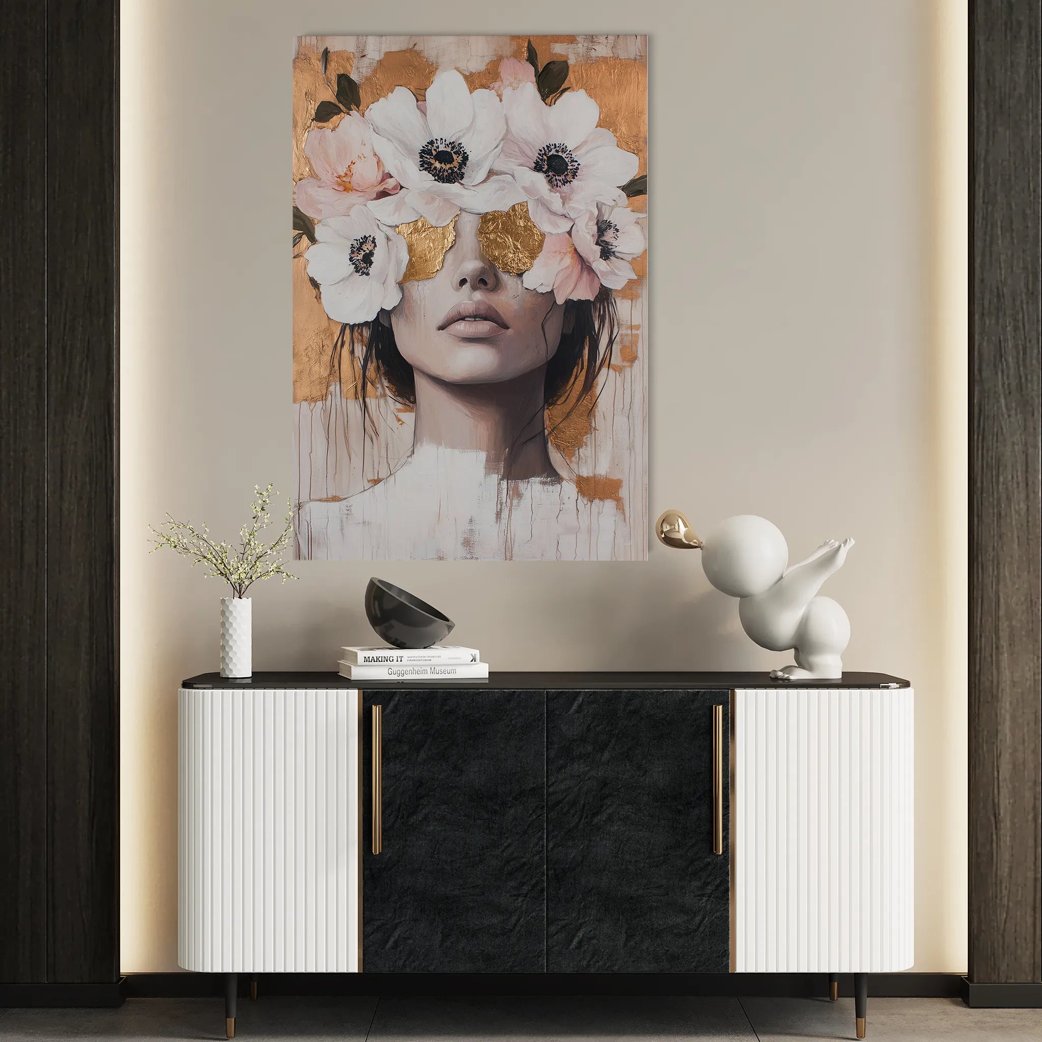 Portrait 138 Canvas Art 60 x 40 cm / Black