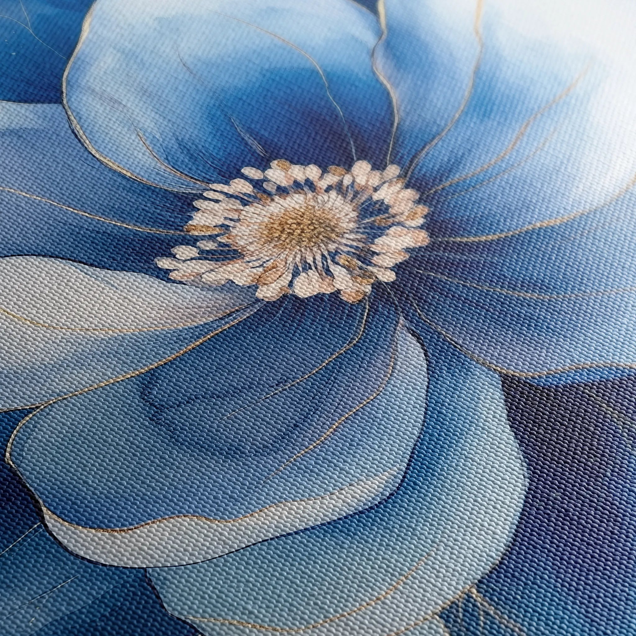 Floral 1382 Canvas Art 60 x 60 cm / Black