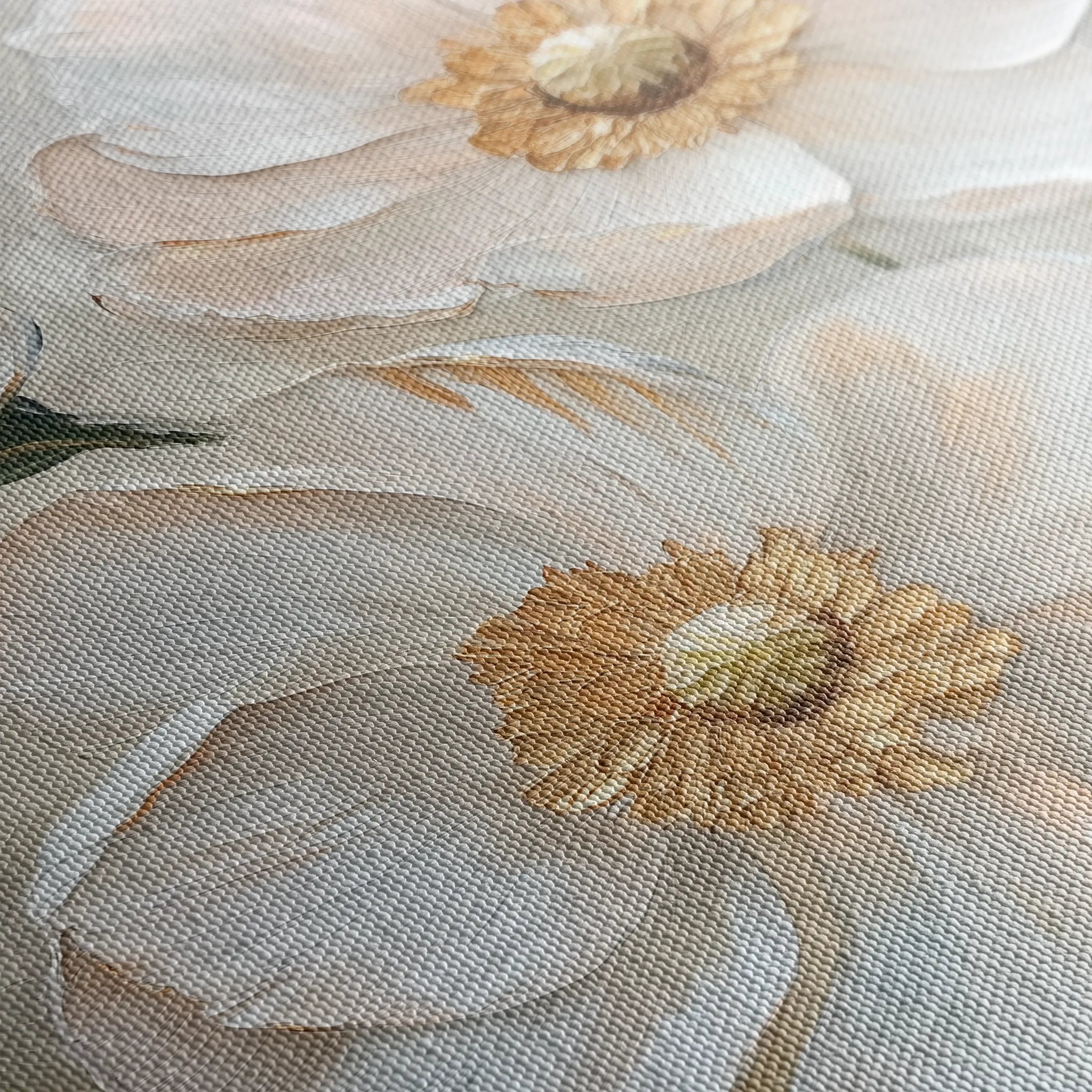 Floral 1385 Canvas Art 60 x 60 cm / Black