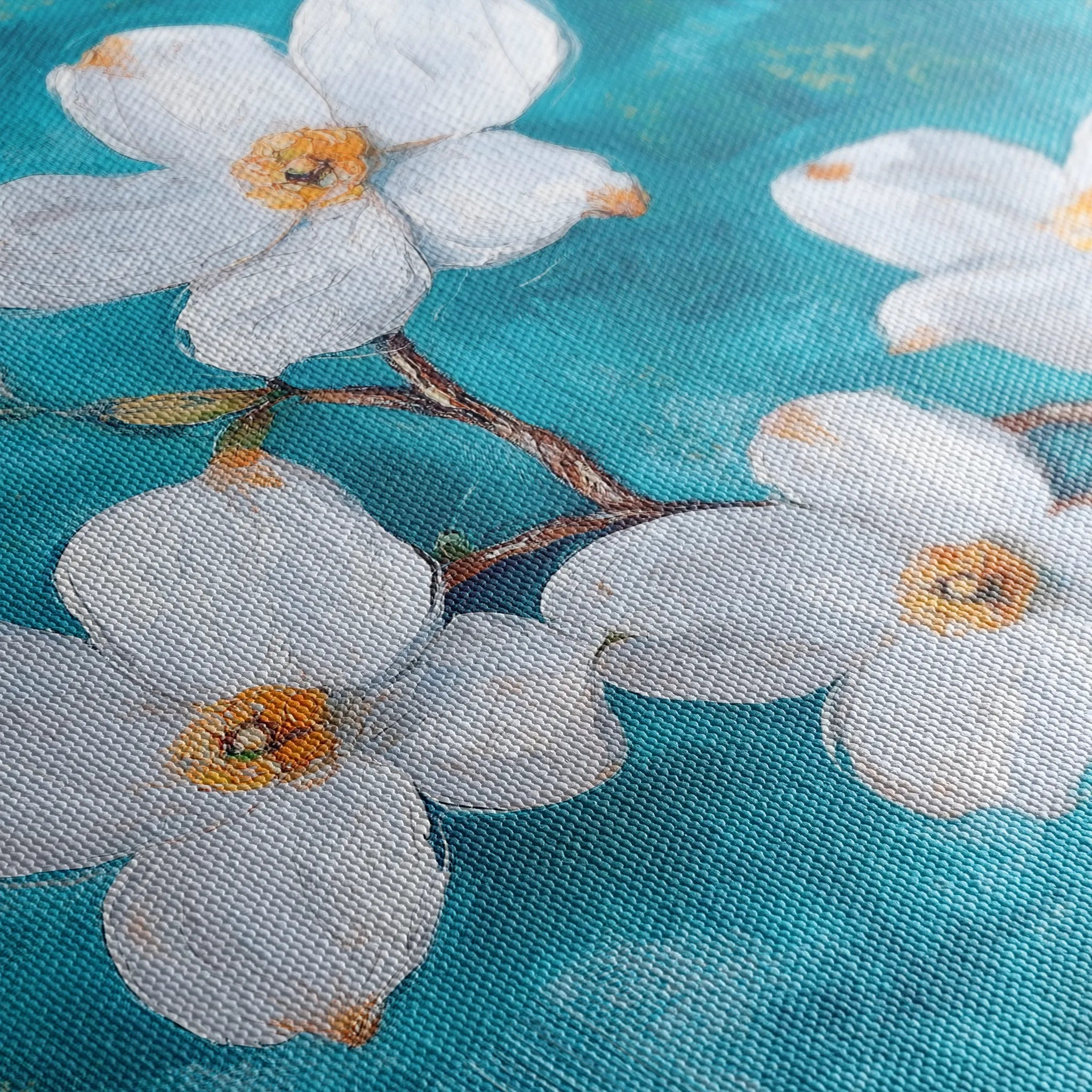 Floral 1389 Canvas Art 60 x 60 cm / Black