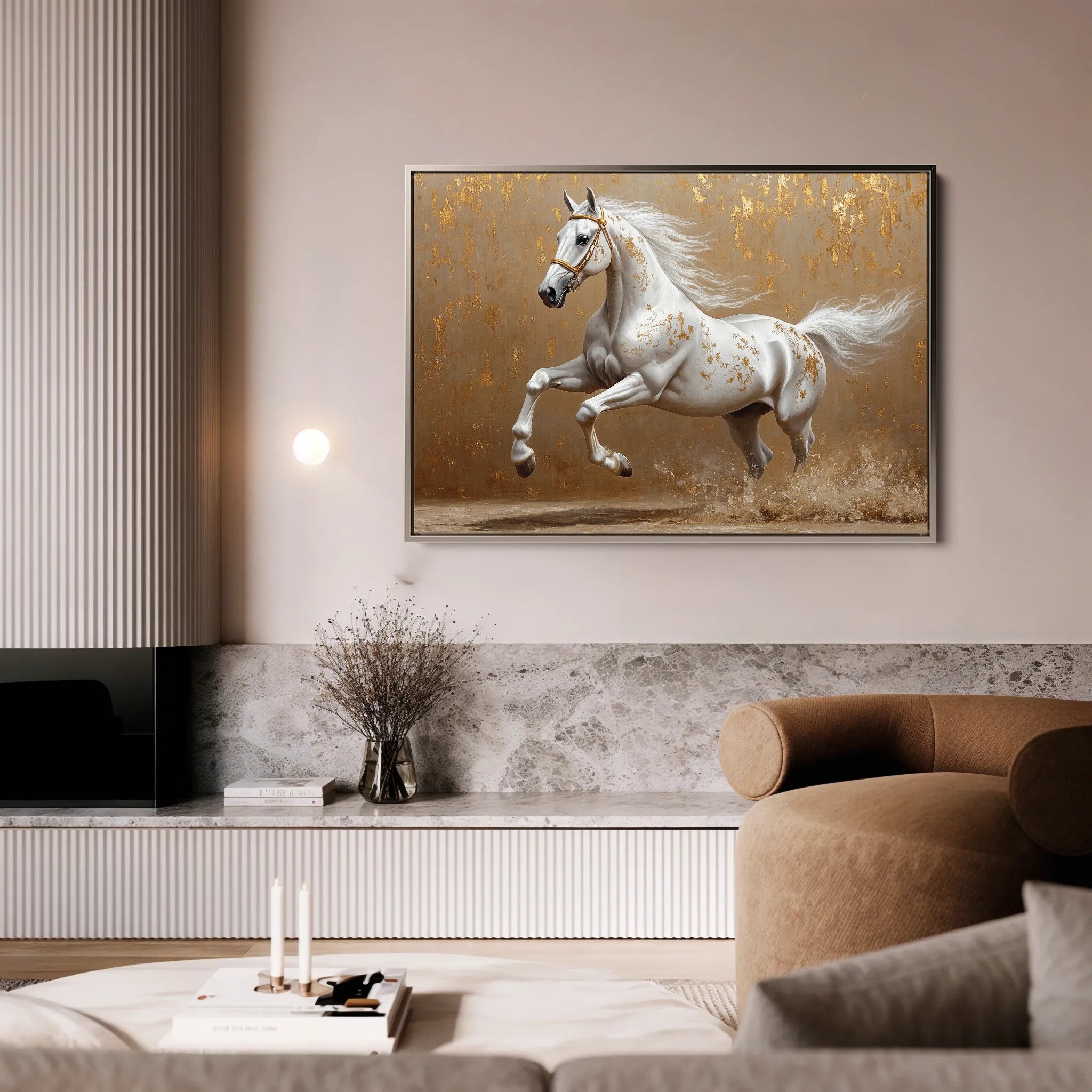 Horses 139 Canvas Art 60 x 40 cm / Black