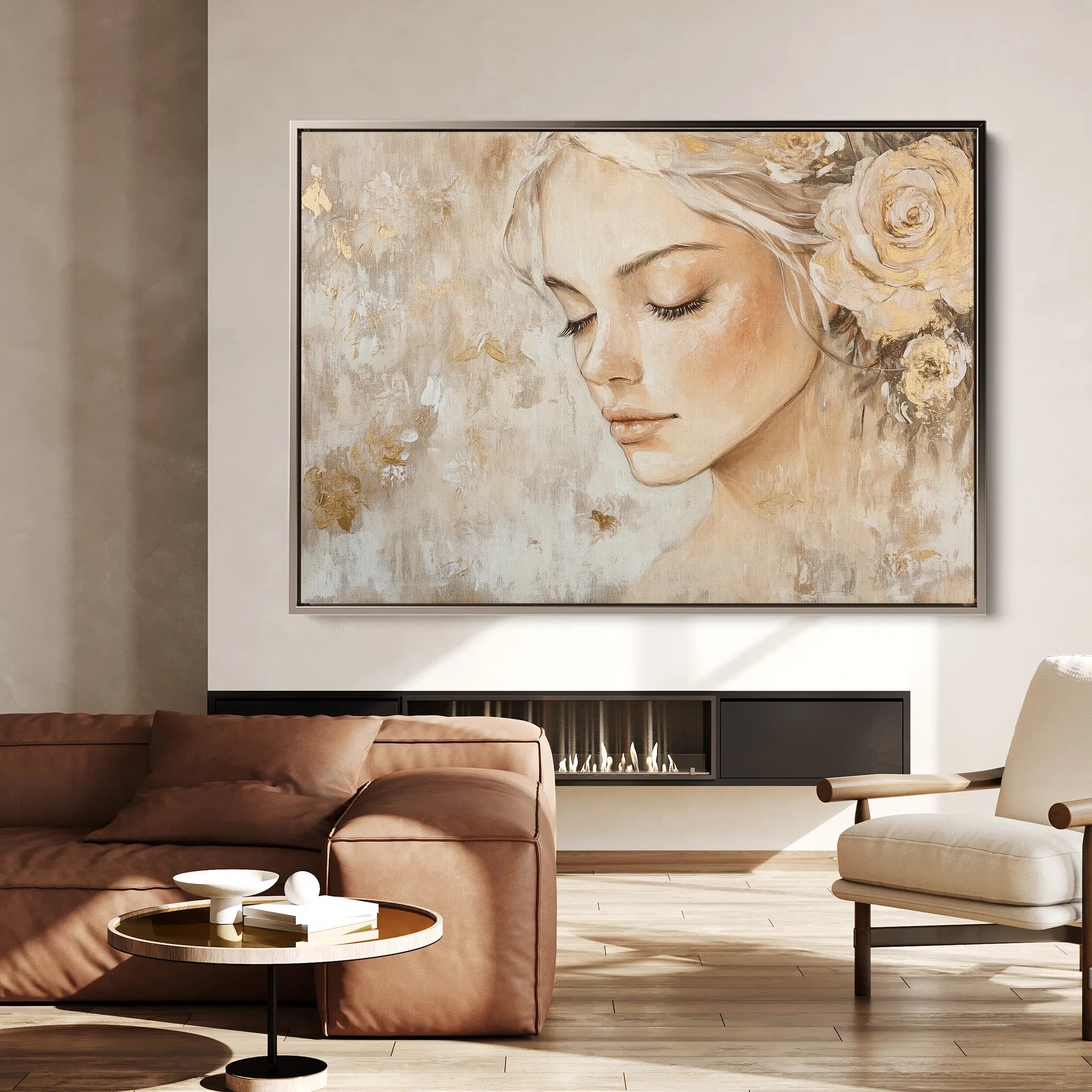 Portrait 139 Canvas Art 60 x 40 cm / Black