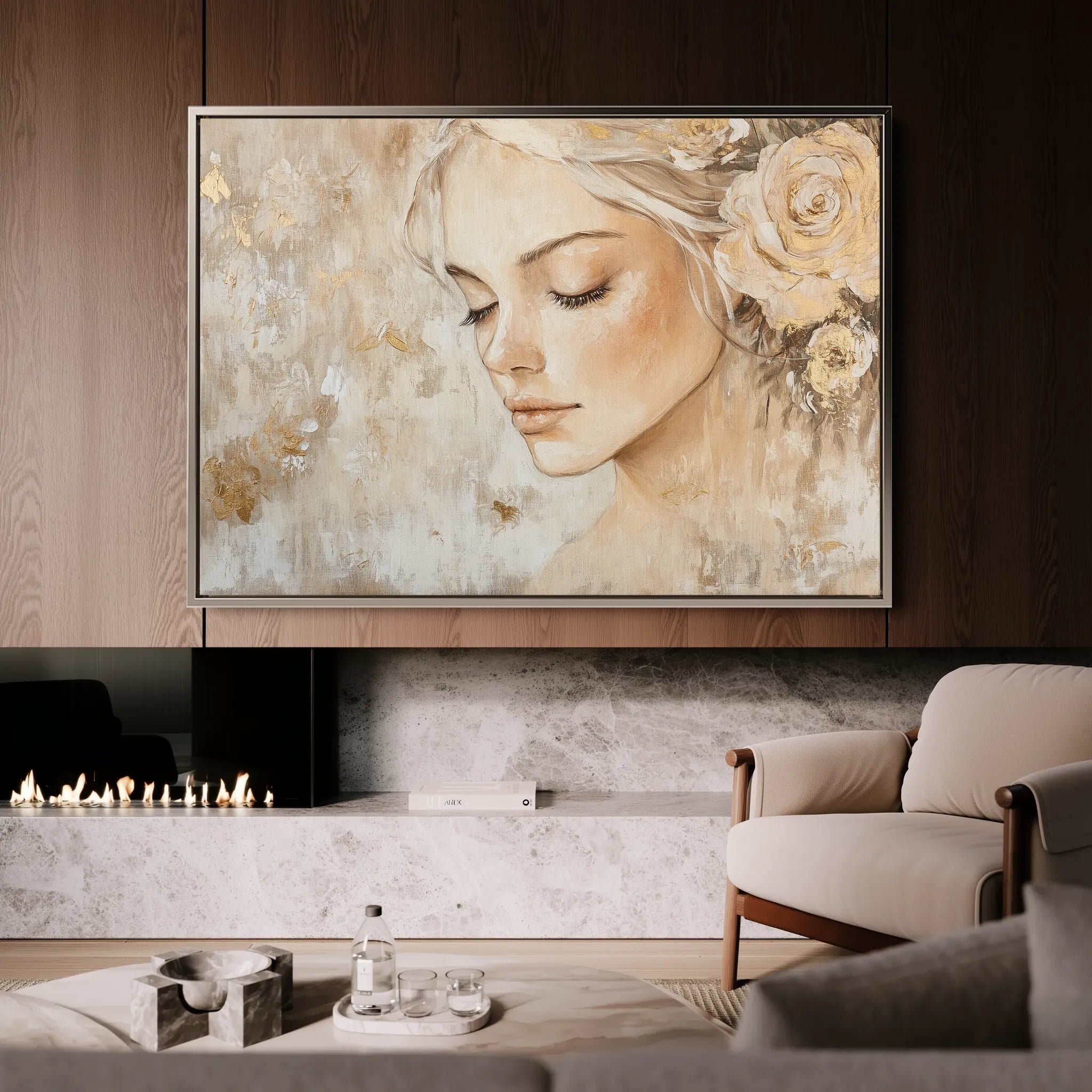 Portrait 139 Canvas Art 60 x 40 cm / Black