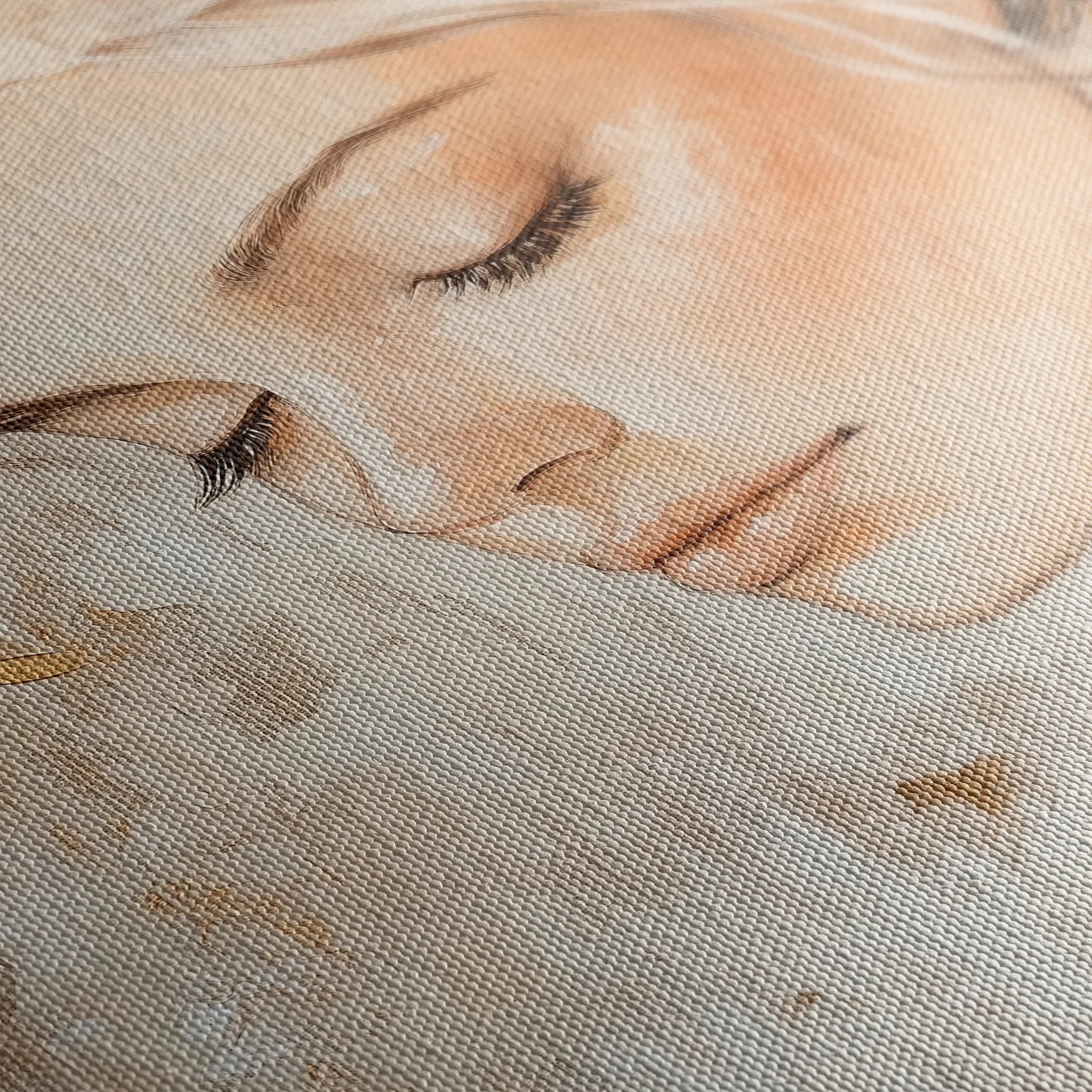 Portrait 139 Canvas Art 60 x 40 cm / Black