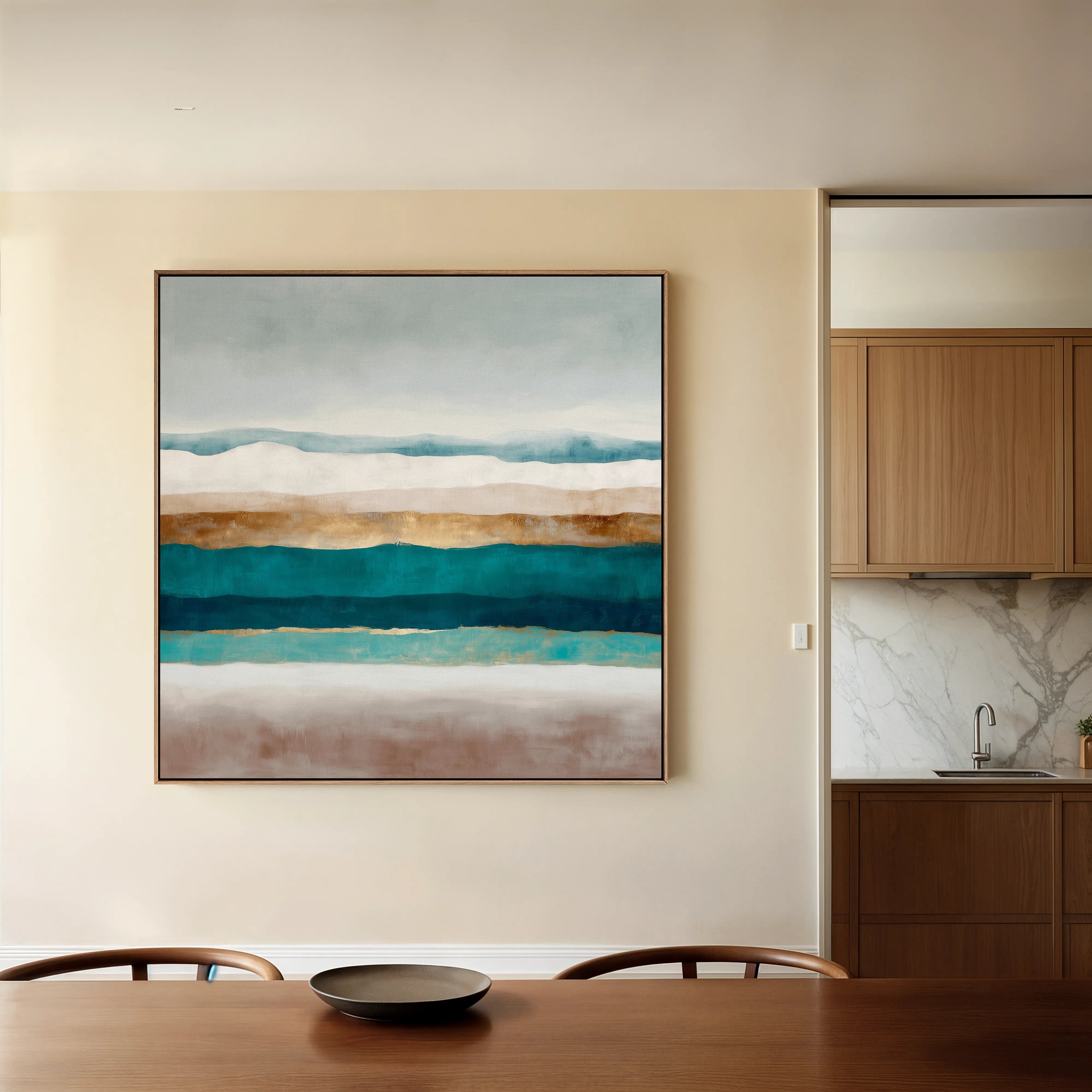 Abstract 1391 Canvas Art 60 x 60 cm / Black