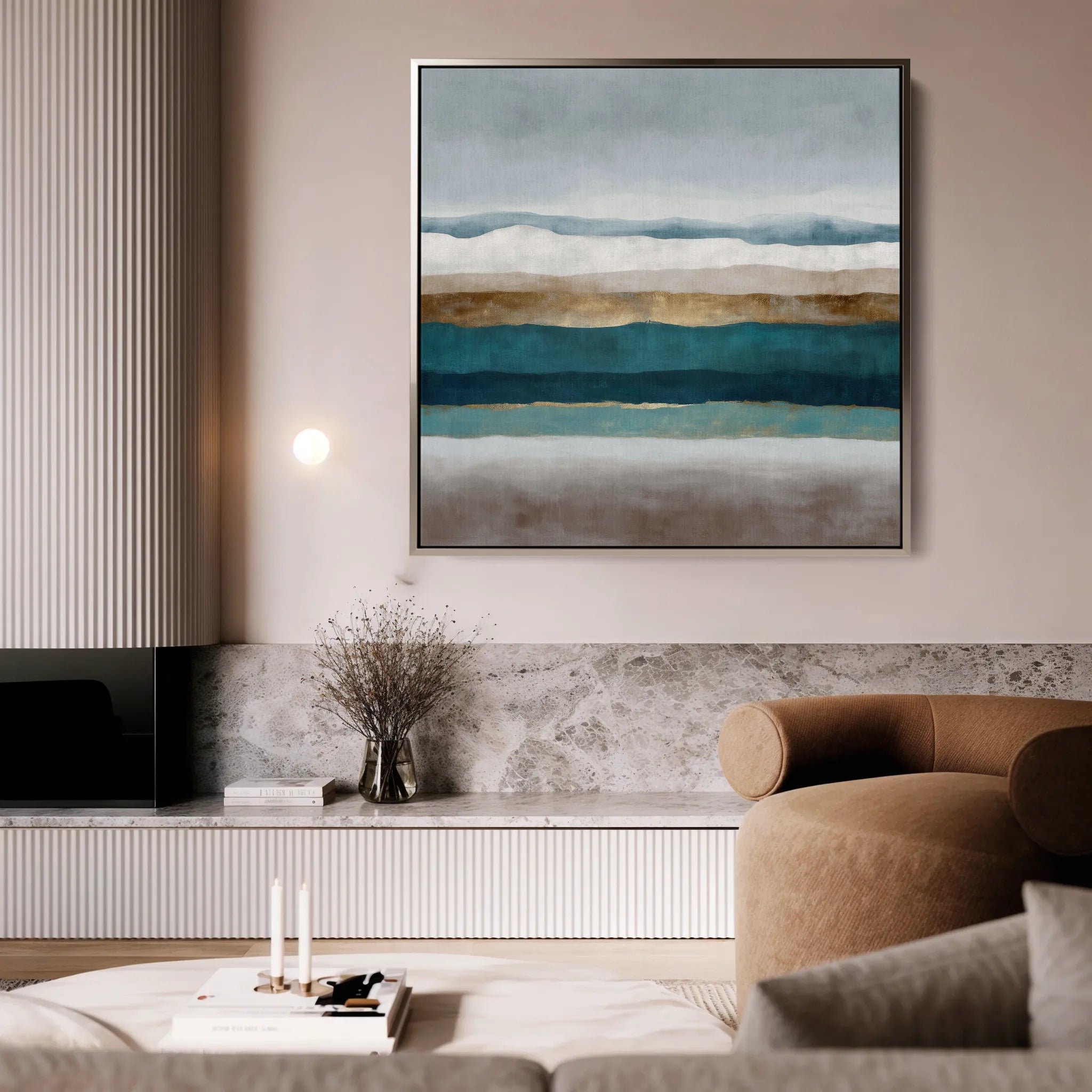 Abstract 1391 Canvas Art 60 x 60 cm / Black