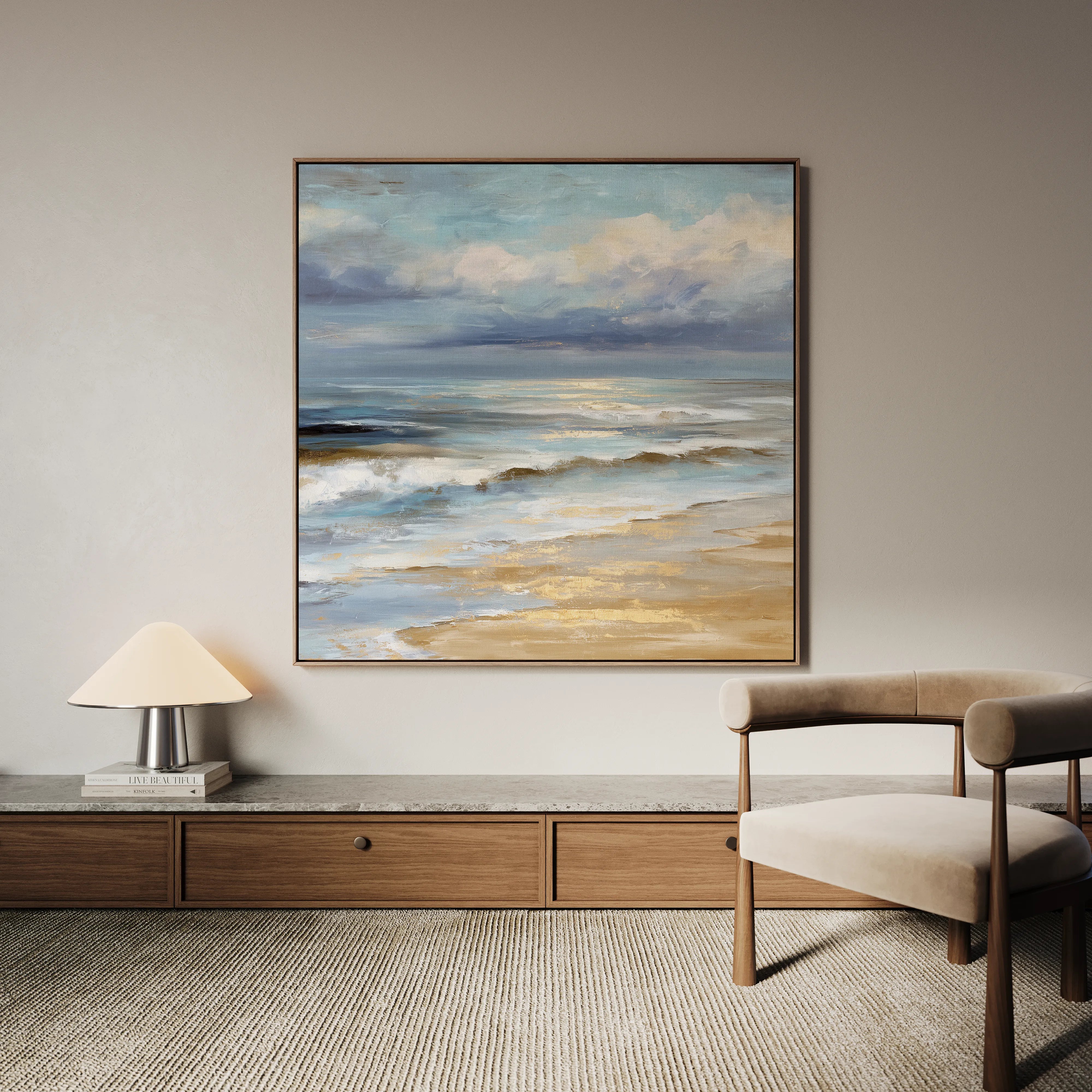 Abstract 1399 Canvas Art 60 x 60 cm / Black