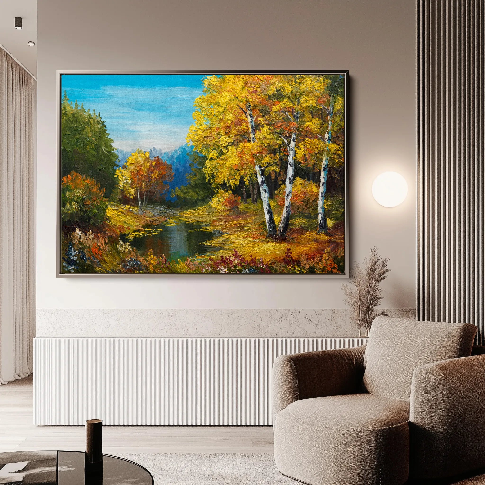 Landscape 140 Canvas Art 60 x 40 cm / Black