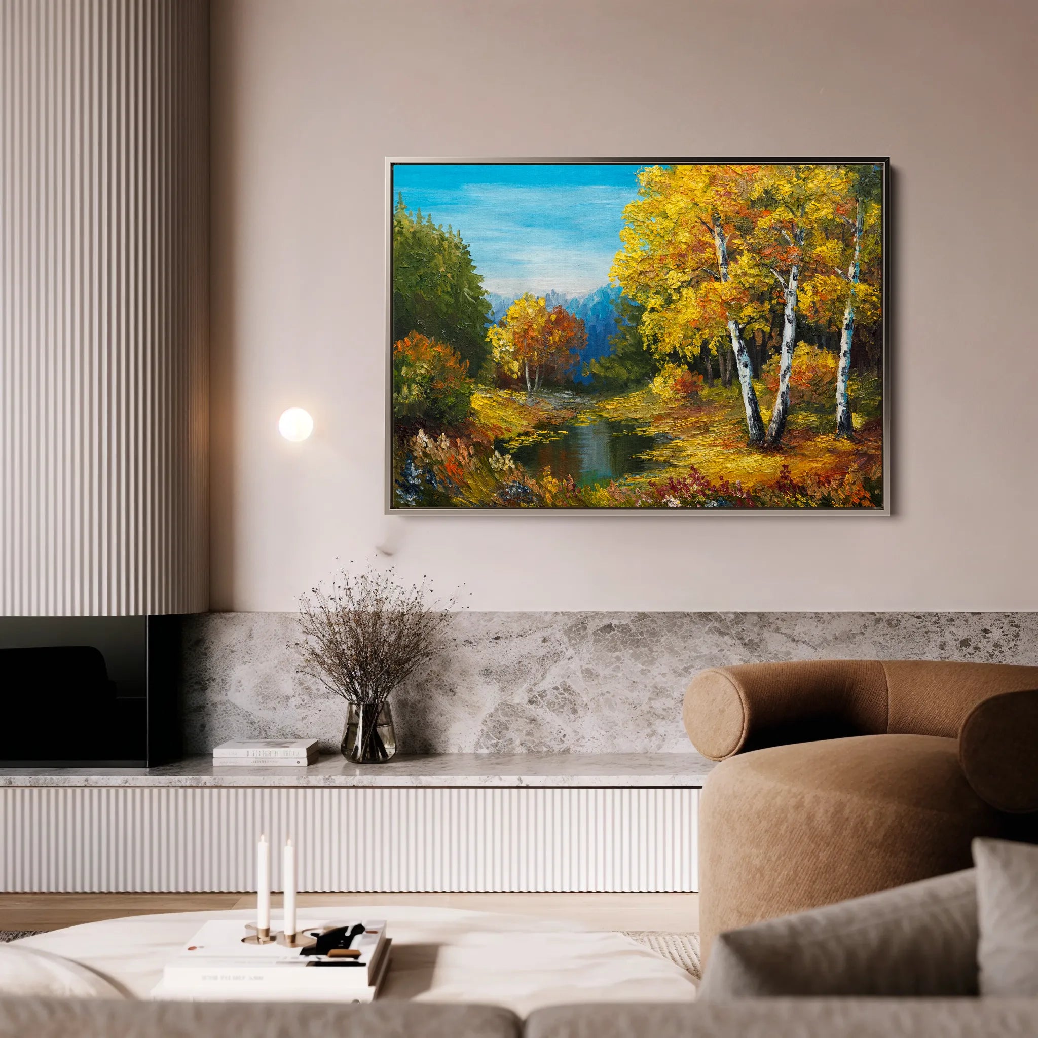 Landscape 140 Canvas Art 60 x 40 cm / Black