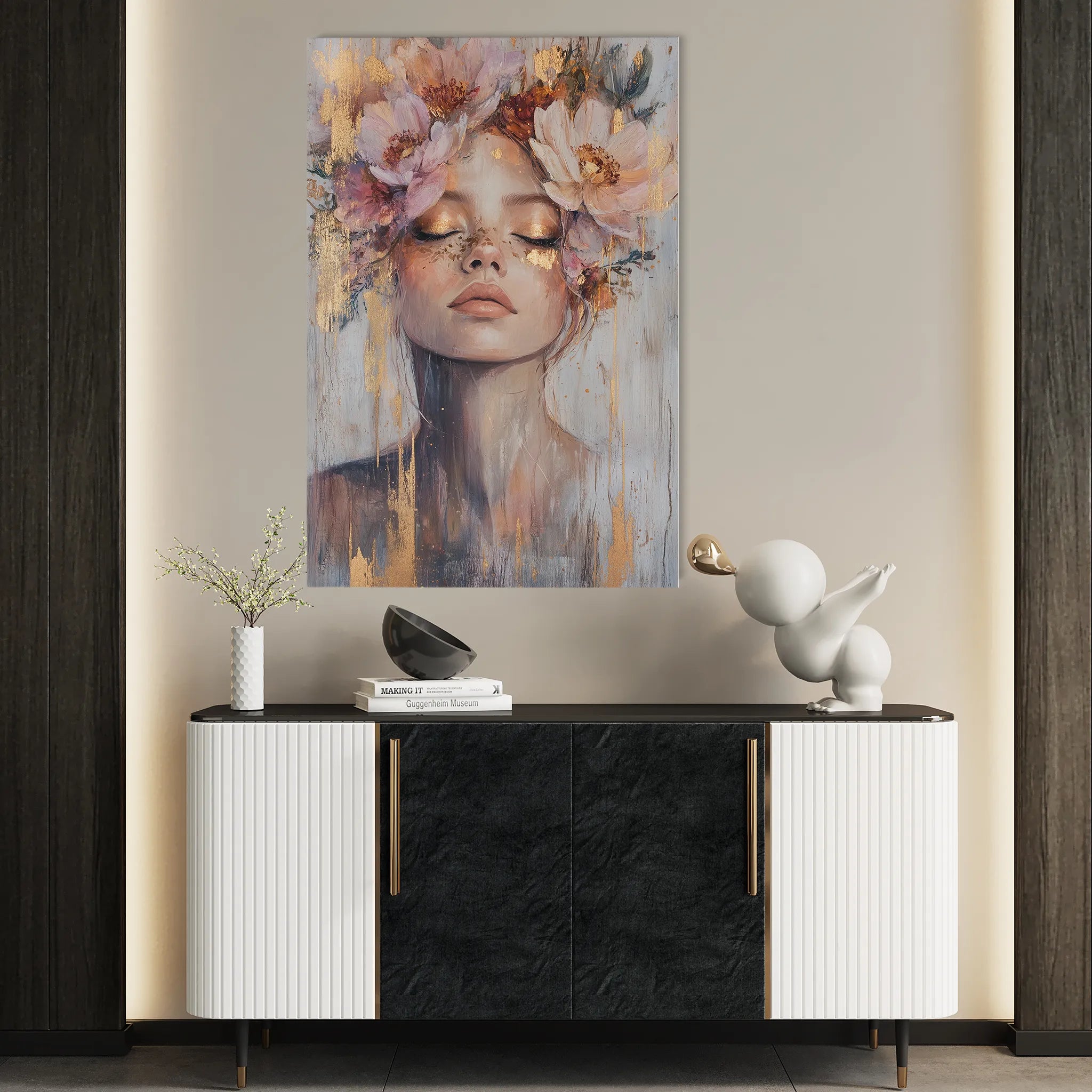Portrait 140 Canvas Art 60 x 40 cm / Black