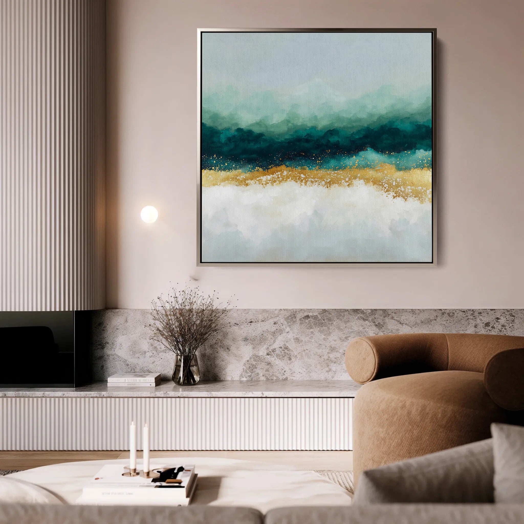Abstract 1403 Canvas Art 60 x 60 cm / Black