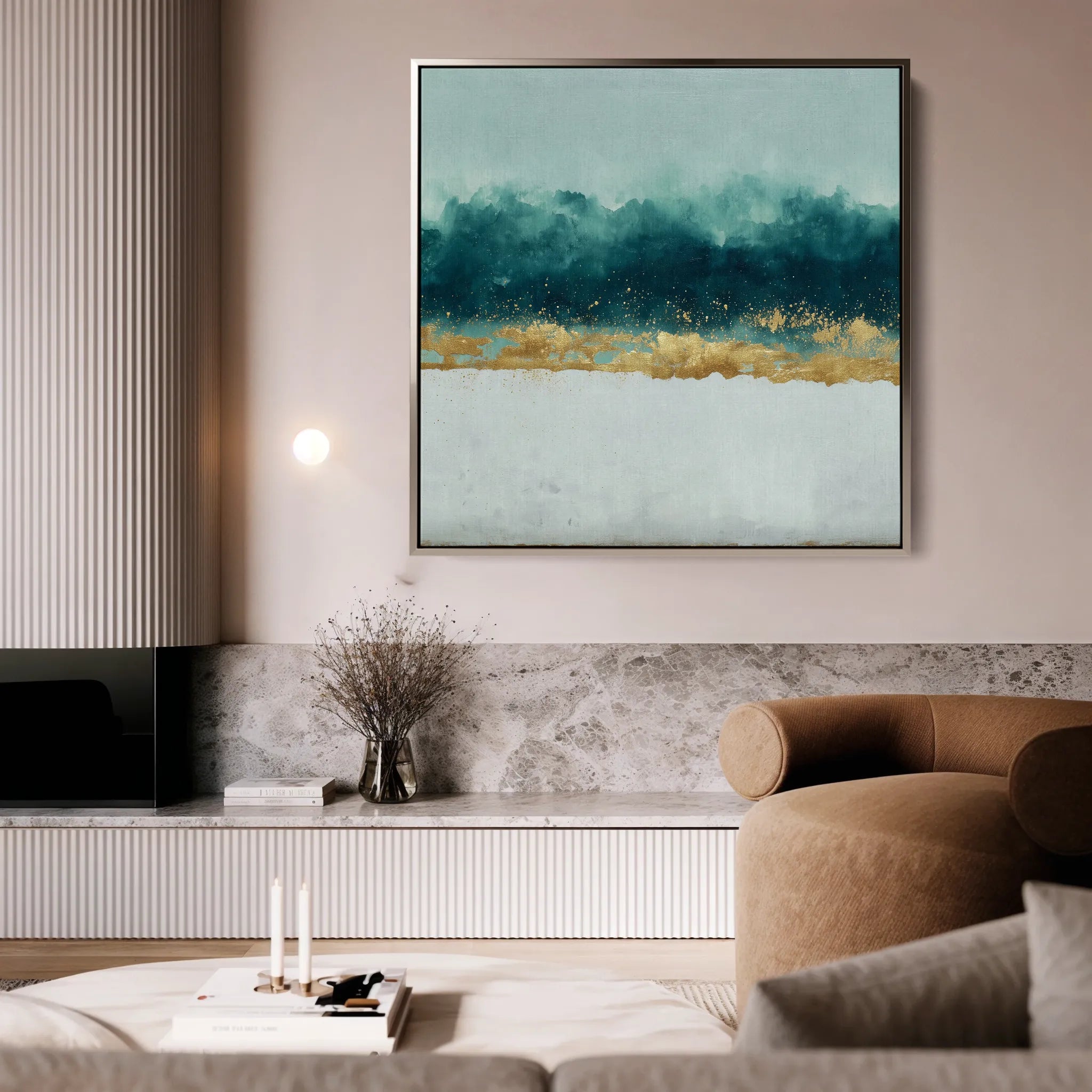 Abstract 1404 Canvas Art 60 x 60 cm / Black