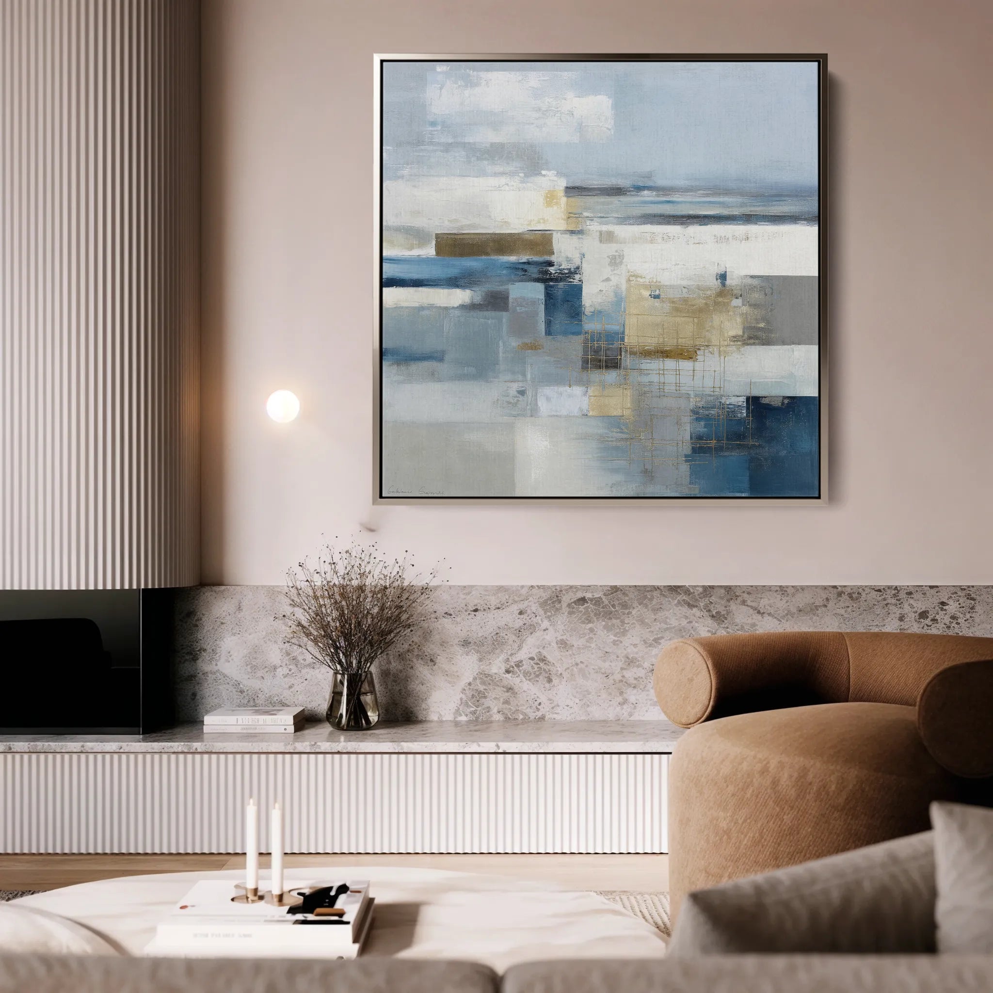Abstract 1406 Canvas Art 60 x 60 cm / Black