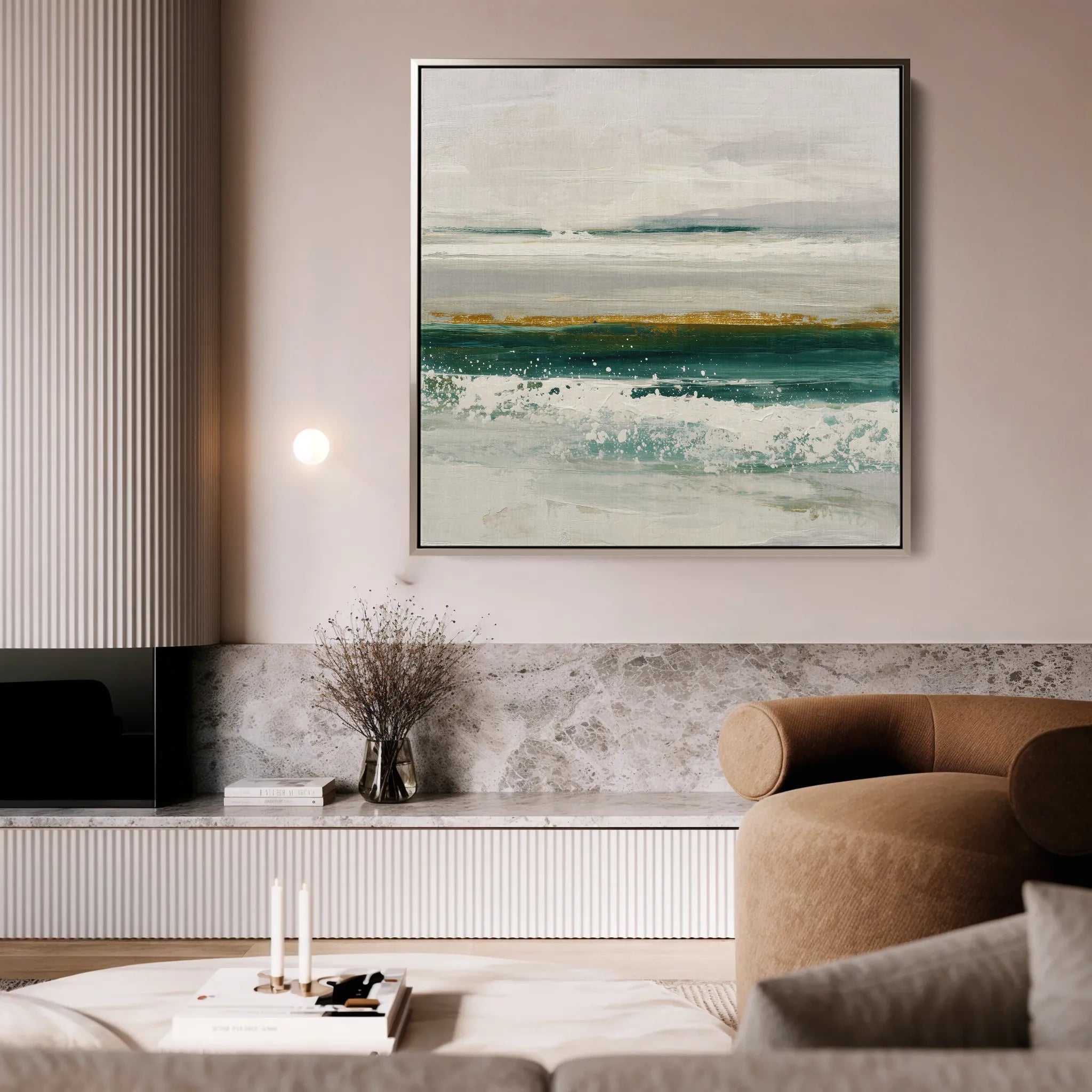 Abstract 1408 Canvas Art 60 x 60 cm / Black