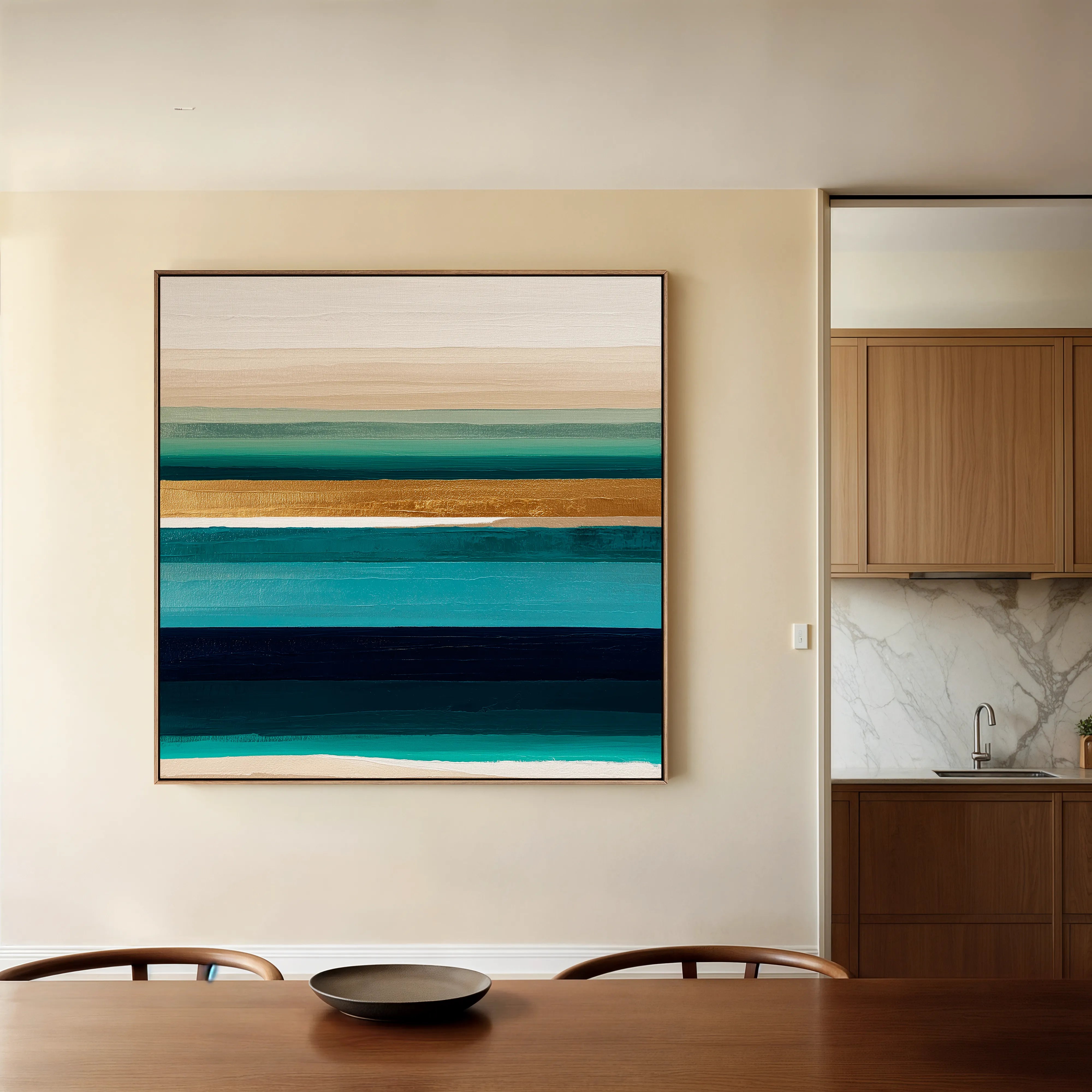 Abstract 1409 Canvas Art 60 x 60 cm / Black