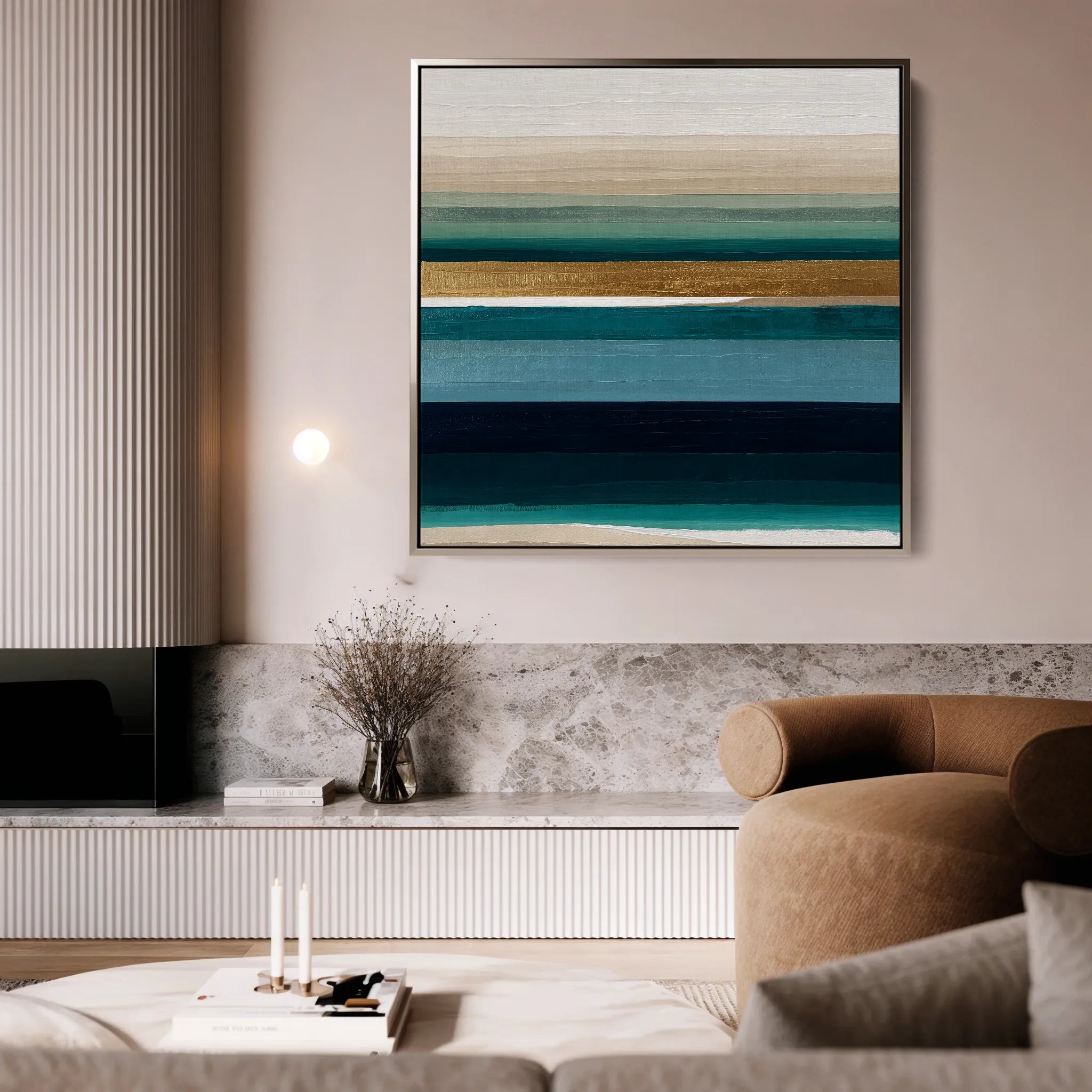 Abstract 1409 Canvas Art 60 x 60 cm / Black