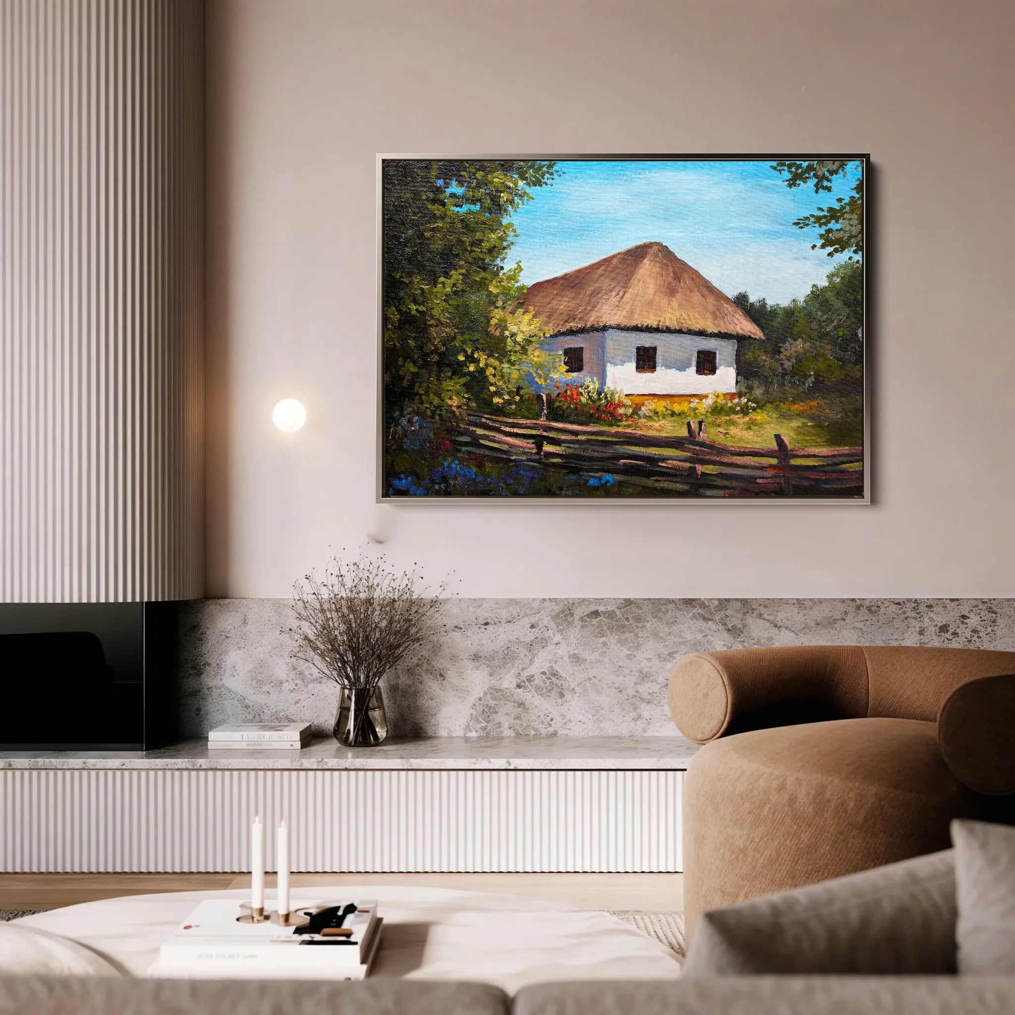 Landscape 141 Canvas Art 60 x 40 cm / Black