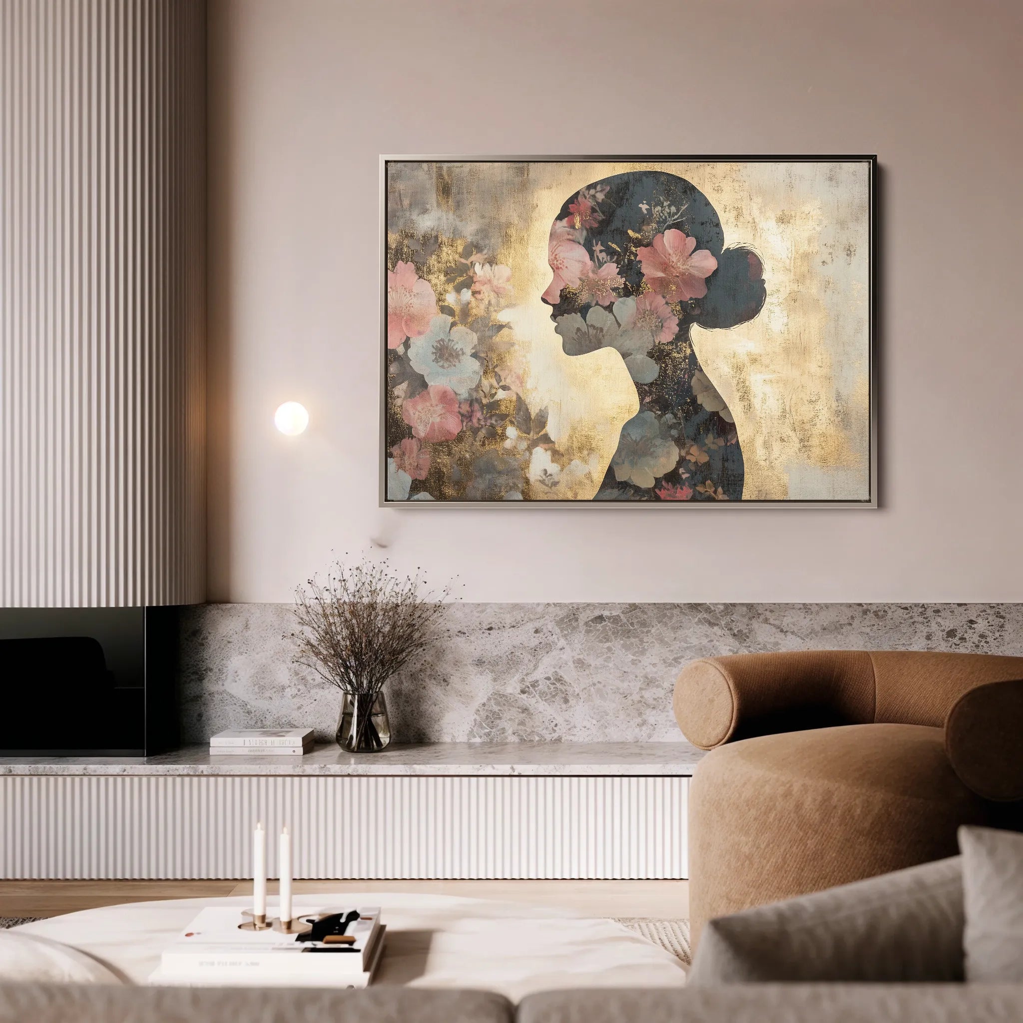 Portrait 141 Canvas Art 60 x 40 cm / Black