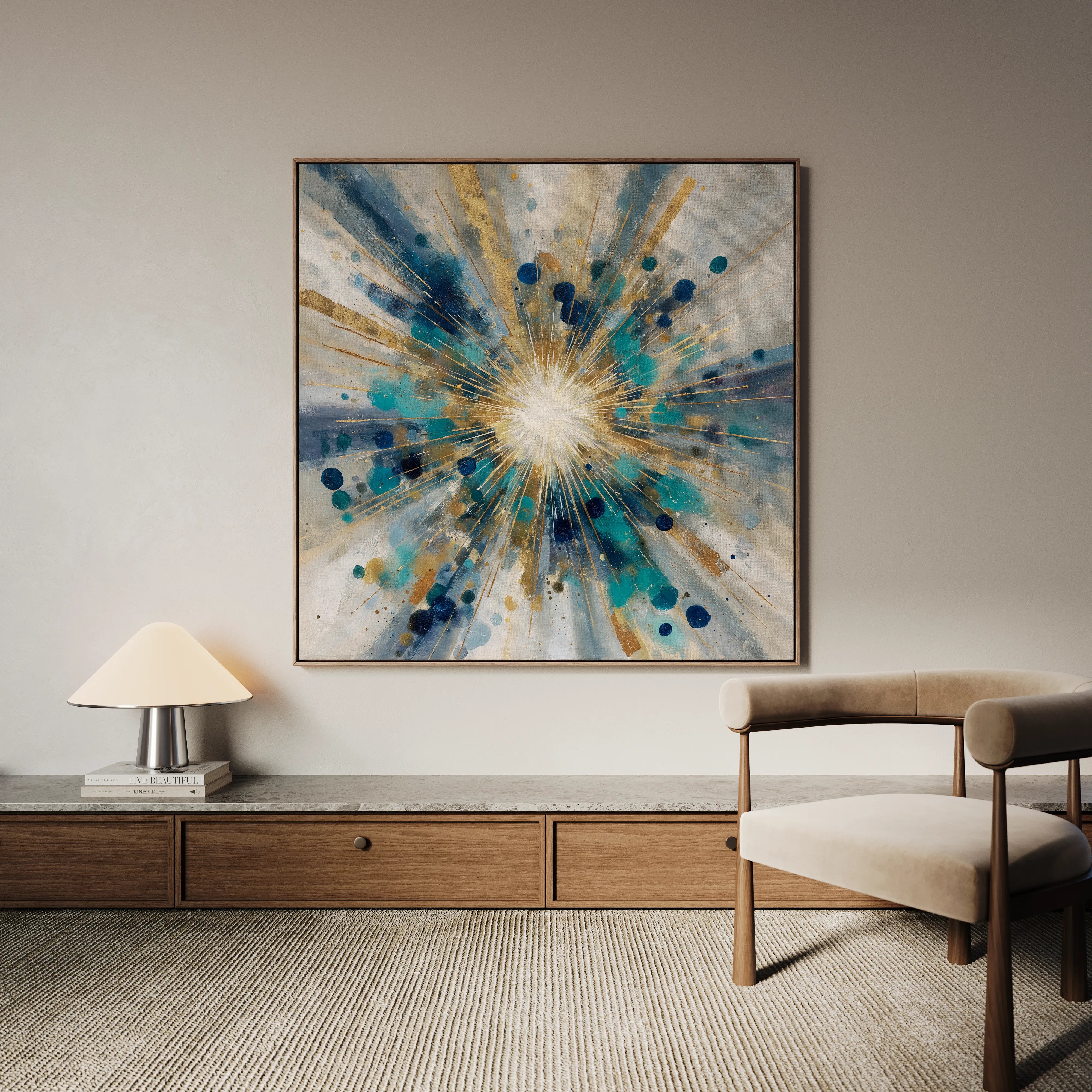 Abstract 1410 Canvas Art 60 x 60 cm / Black