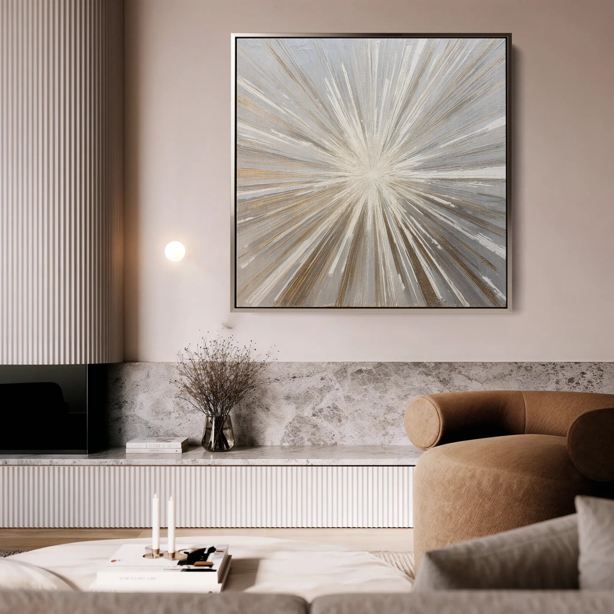 Abstract 1412 Canvas Art 60 x 60 cm / Black