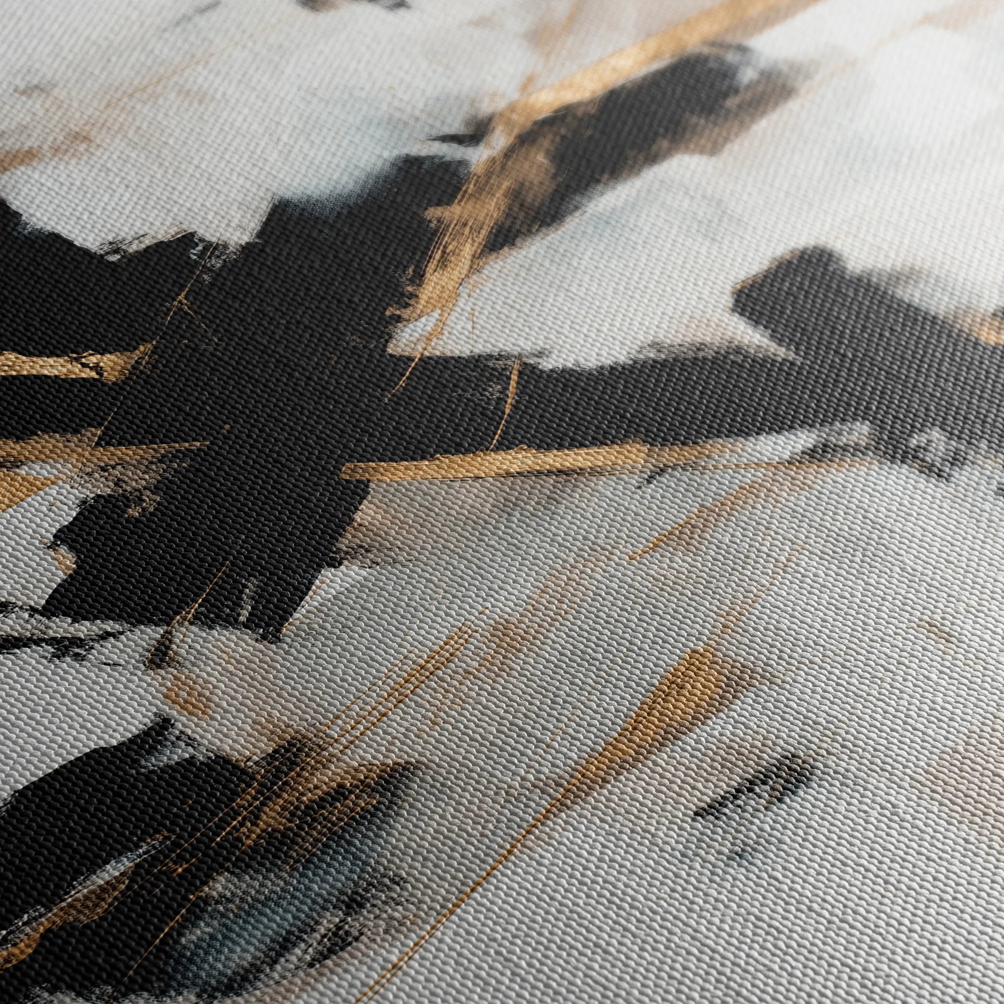 Abstract 1418 Canvas Art 60 x 60 cm / Black