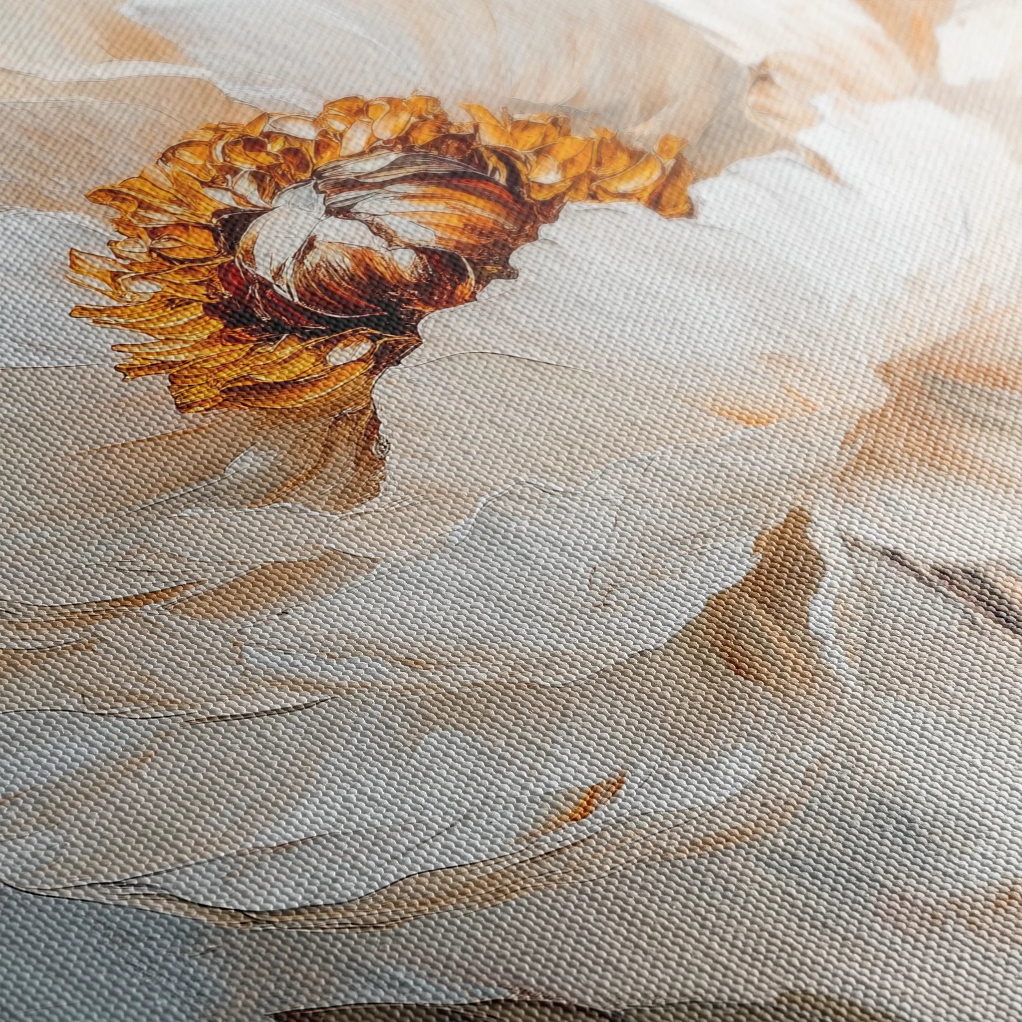 Floral 1418 Canvas Art 60 x 40 cm / Black