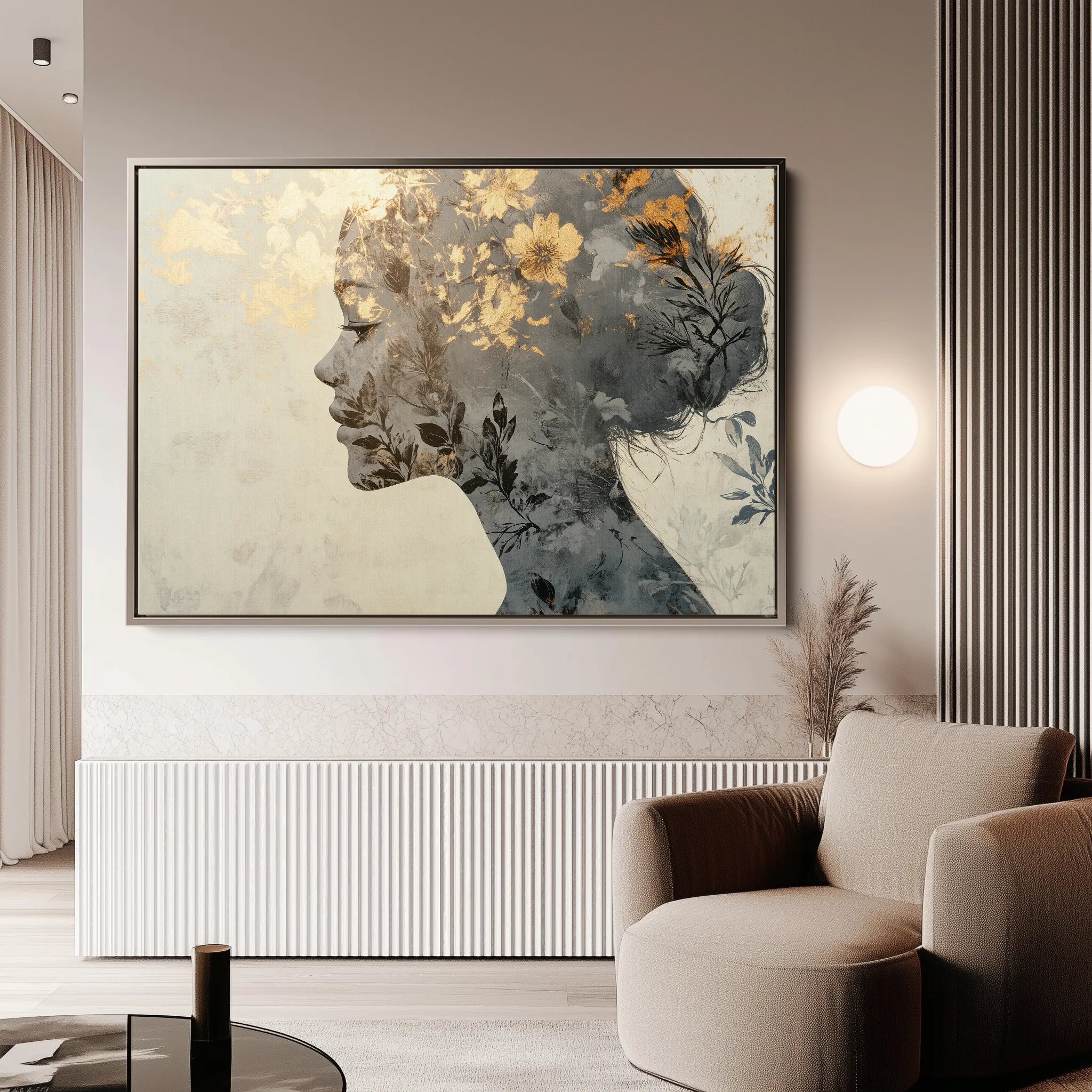Portrait 142 Canvas Art 60 x 40 cm / Black