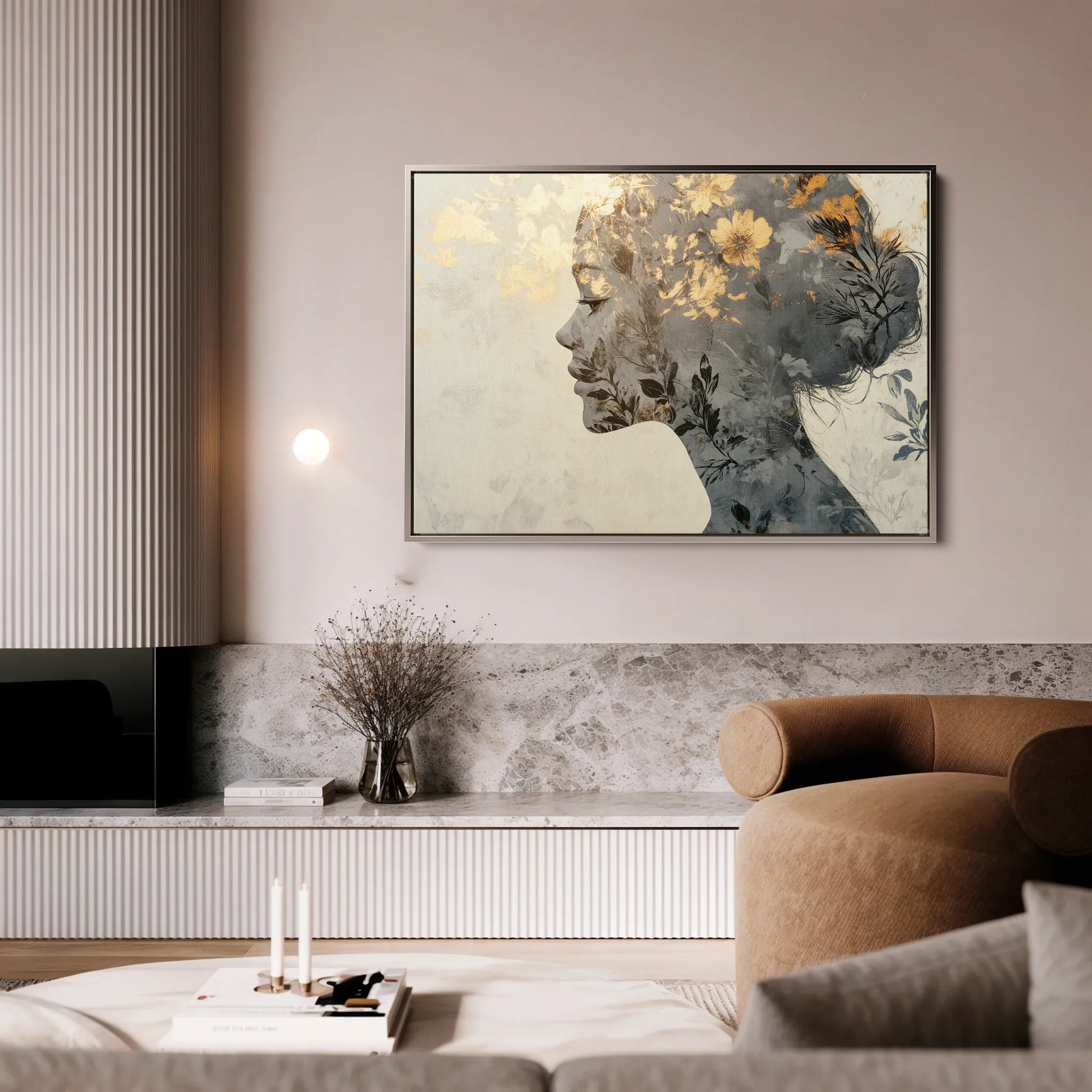 Portrait 142 Canvas Art 60 x 40 cm / Black