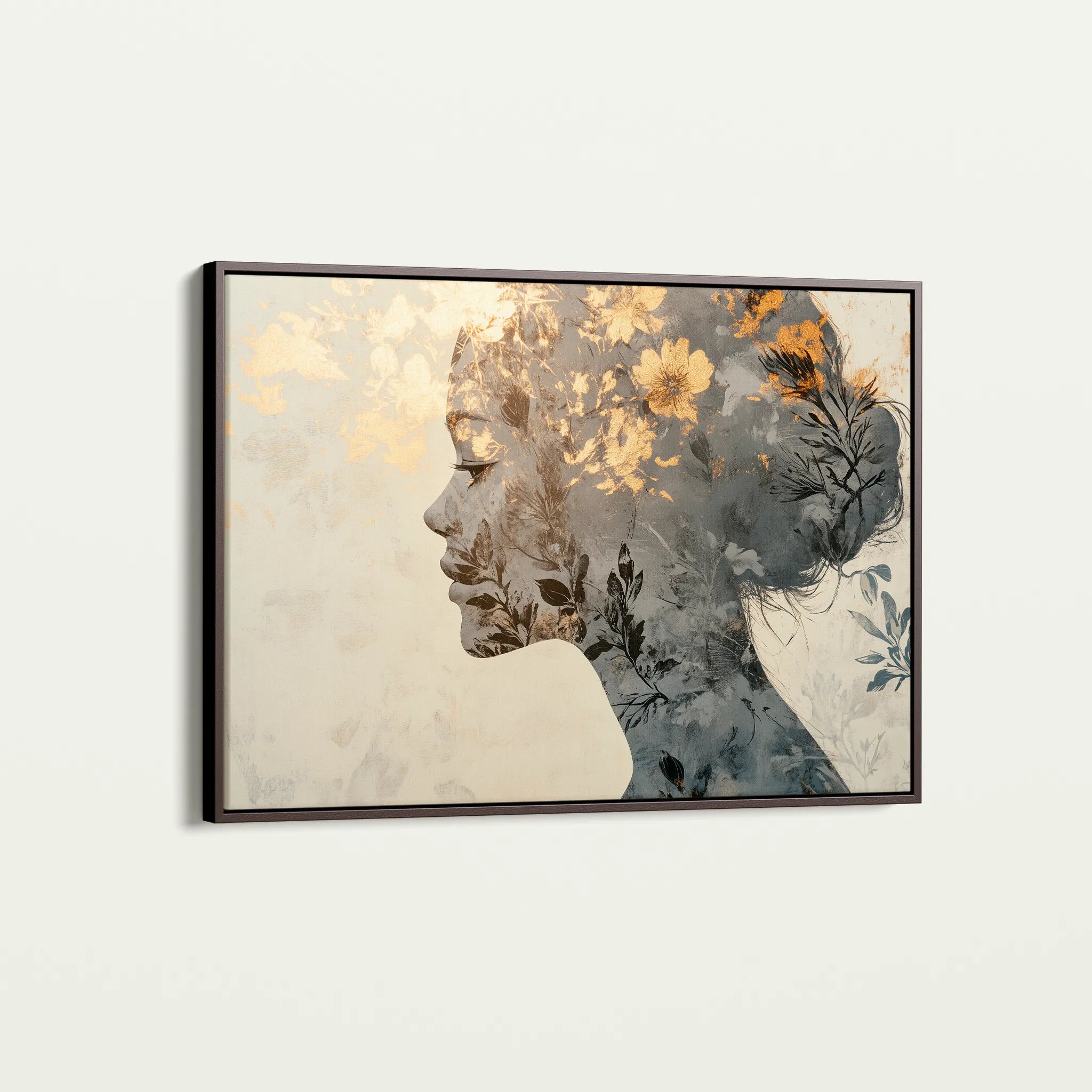 Portrait 142 Canvas Art 60 x 40 cm / Black