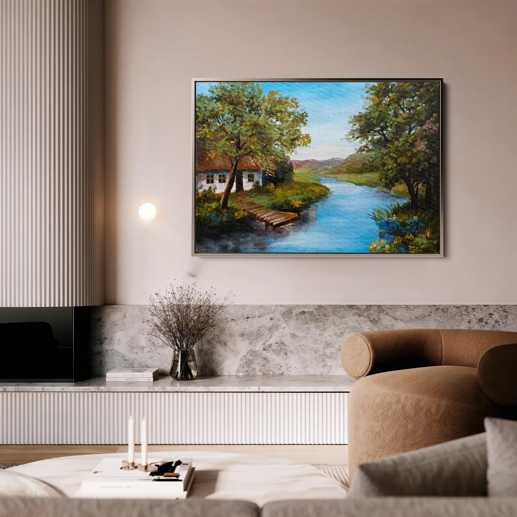 Landscape 143 Canvas Art 60 x 40 cm / Black